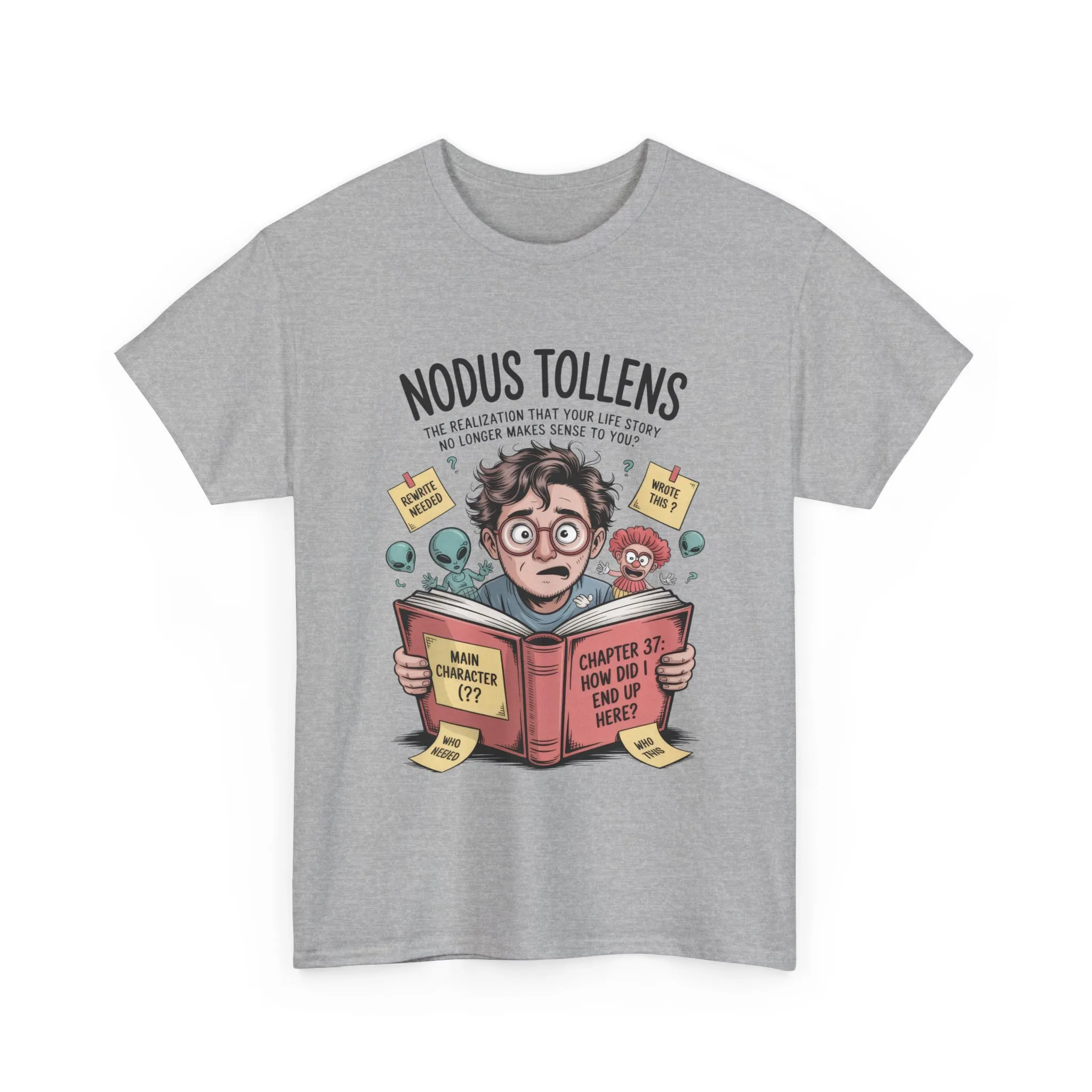 Nodus Tollens Men's T-Shirt, Men's Heavy Cotton Shirt, Latin Words, Moods & Modes, Self-Awareness, Quirky Humor Shirt - Image 6