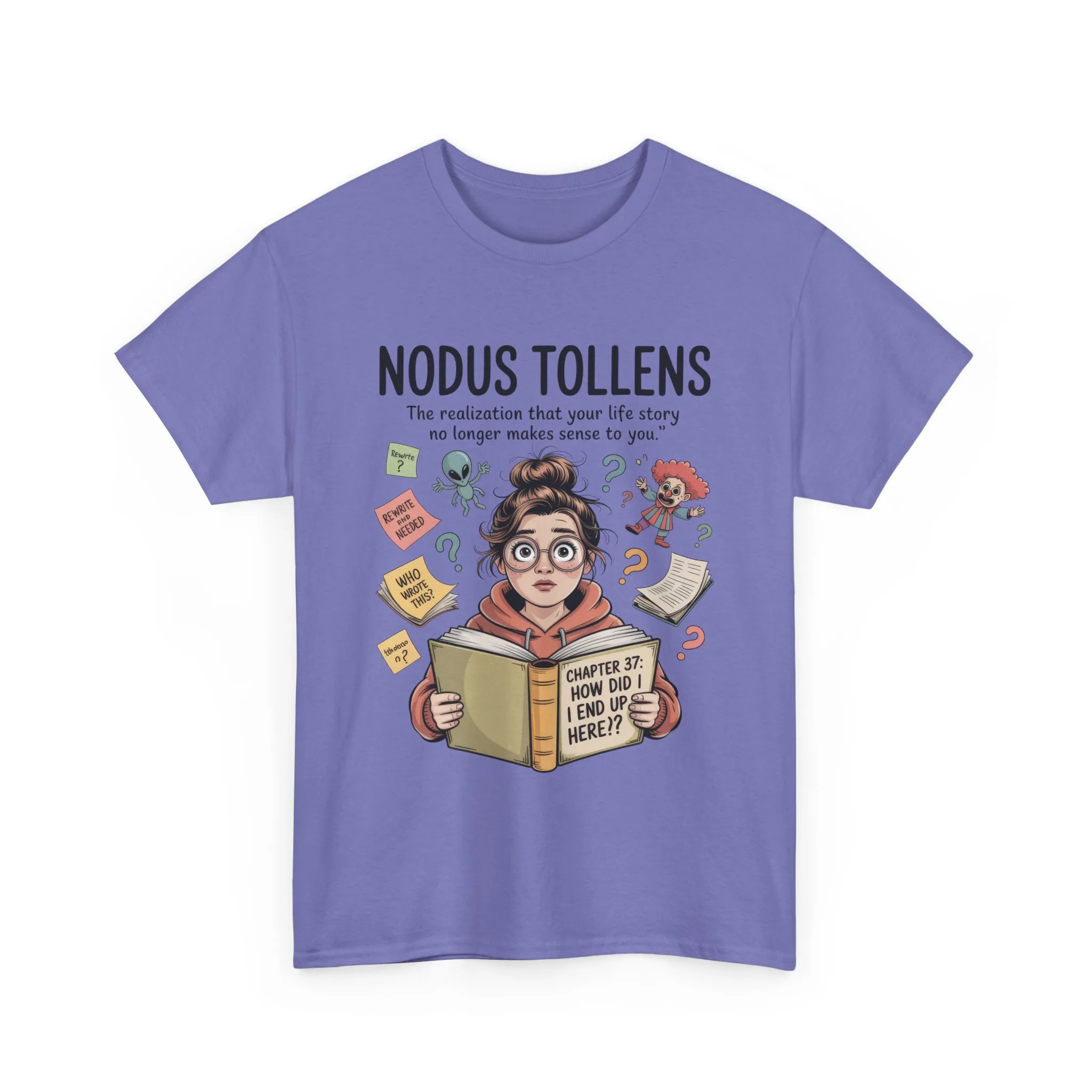 Nodus Tollens Tee, Women`s Heavy Cotton Shirt, Latin Words, Moods & Modes, Self-Awareness, Personal Development - Image 3