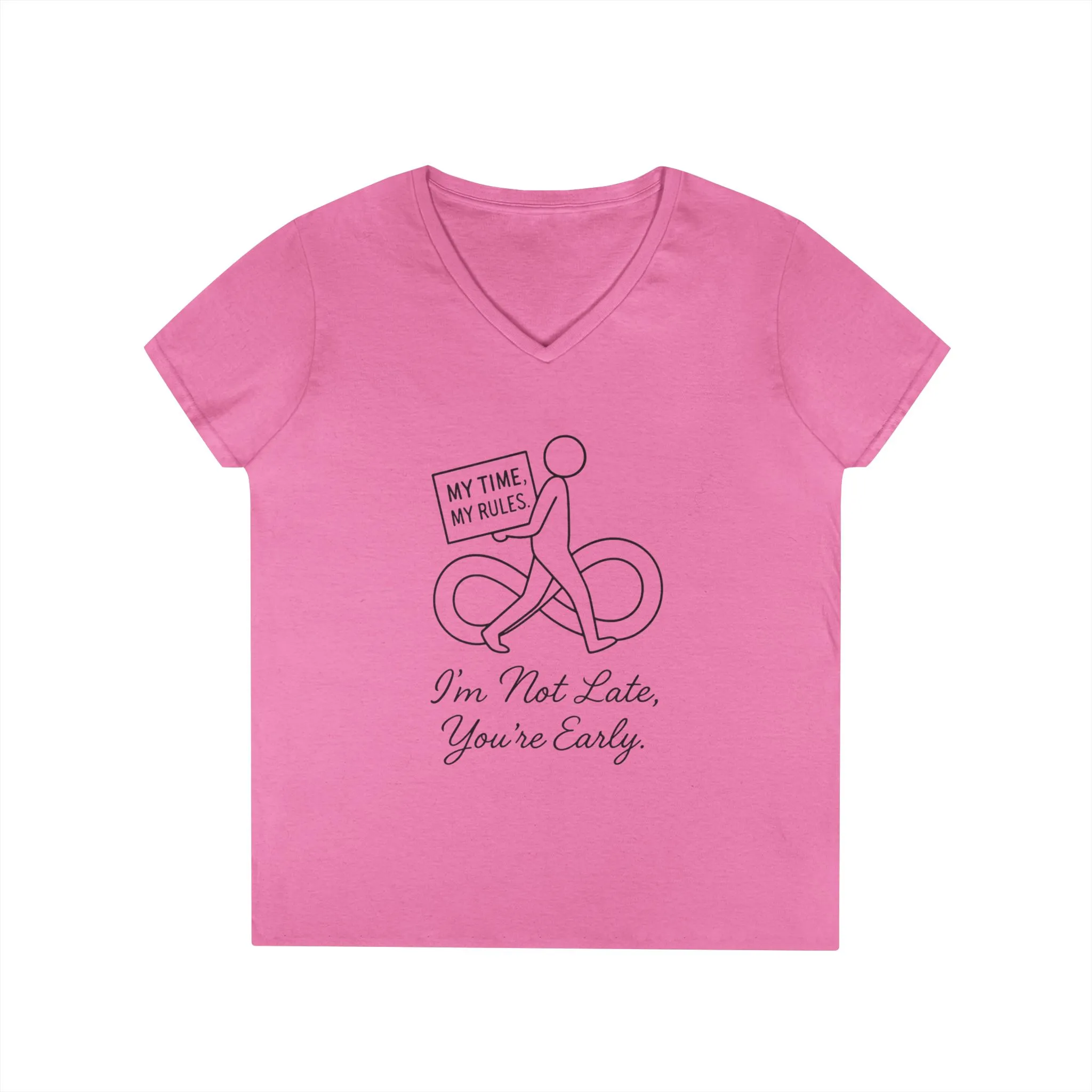 My Time My Rules Women's V-Neck T-Shirt, Funny T-Shirt, Casual Wear, women empowerment tee, confident woman shirt, self love t shirt