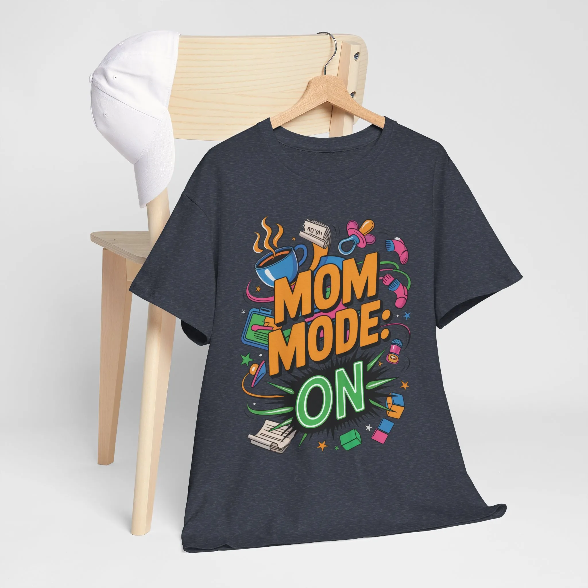 Mom Mode ON Cotton Tee, Funny Mom T-Shirt, Gift for Mothers, Parent Life Apparel, Mother's Day Humor T-Shirt, Cute Mama Life Graphic Tee - Image 30