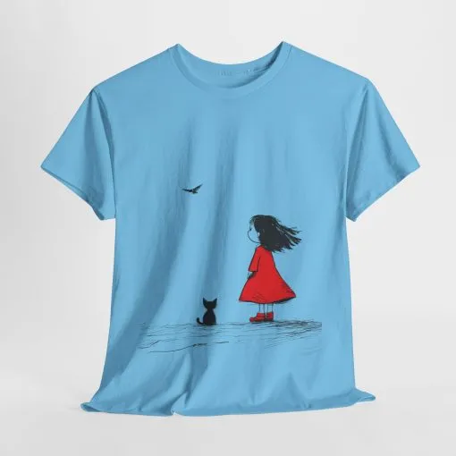 Cat Lover Tee, Cute Graphic T-Shirt, Cat & Girl Design, Gift for Cat Owners, Casual Stylish Unisex Cotton Shirt, Women's Cotton T-Shirt - Image 16