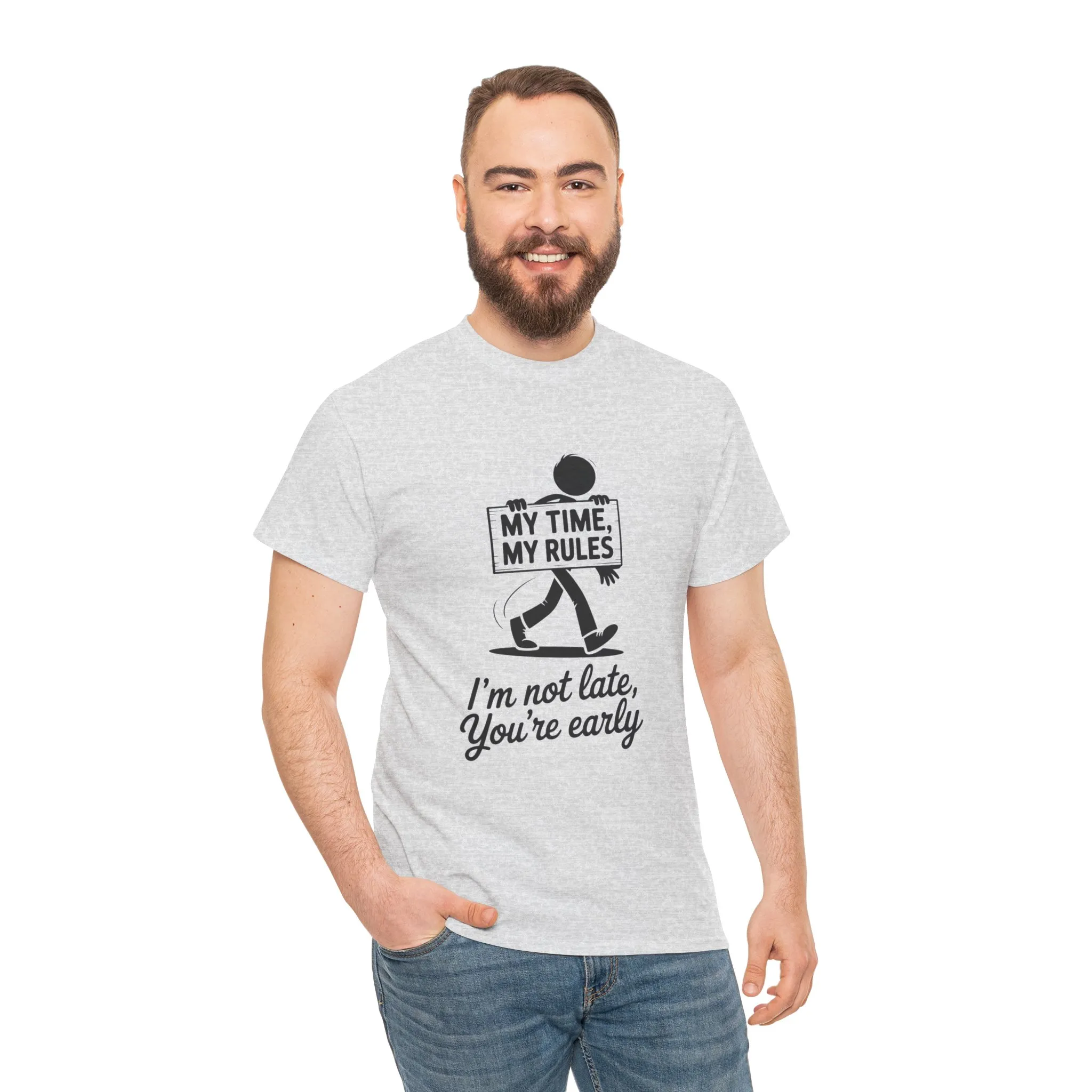 My Time My Rules Men's T-Shirt, Funny T-Shirt, Casual Wear, confident Men's shirt, self love t shirt, Time Management Humor, sassy quote tee - Image 5