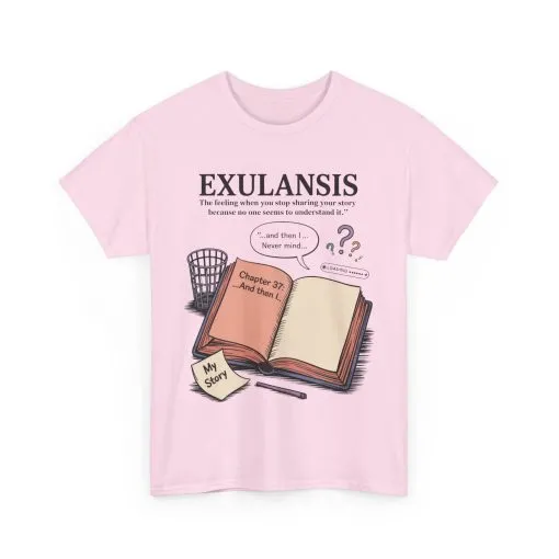 Exulansis Shirt, Emotional Aesthetic Word Tee, Deep Meaning Typography Graphic Tee, Women's Heavy Cotton Tee, deep meaning t shirt - Image 30