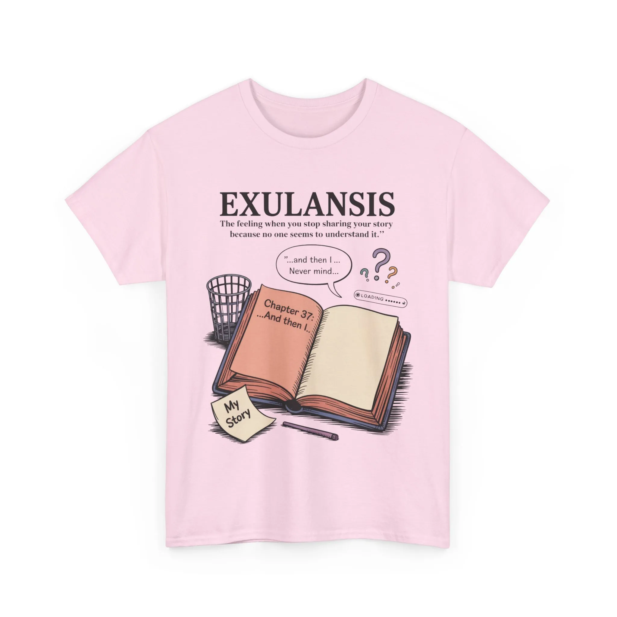 Exulansis Shirt, Emotional Aesthetic Word Tee, Deep Meaning Typography Graphic Tee, Women's Heavy Cotton Tee, deep meaning t shirt - Image 30