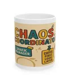 Chaos Coordinator Mug, Funny Coffee Cup for Office Workers, Perfectionists & Multitaskers, Office Humor, Coffee Lovers, Gift for Managers