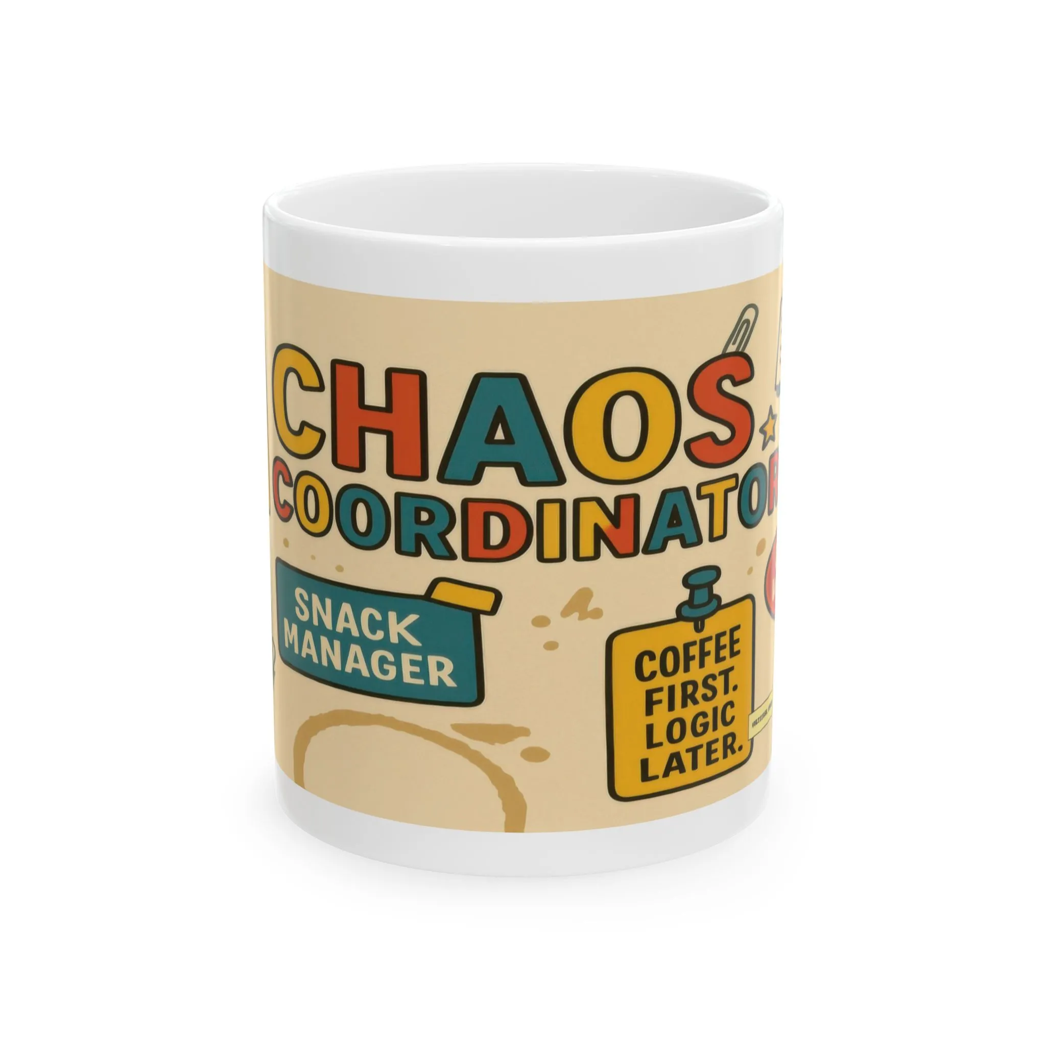Chaos Coordinator Mug, Funny Coffee Cup for Office Workers, Perfectionists & Multitaskers, Office Humor, Coffee Lovers, Gift for Managers