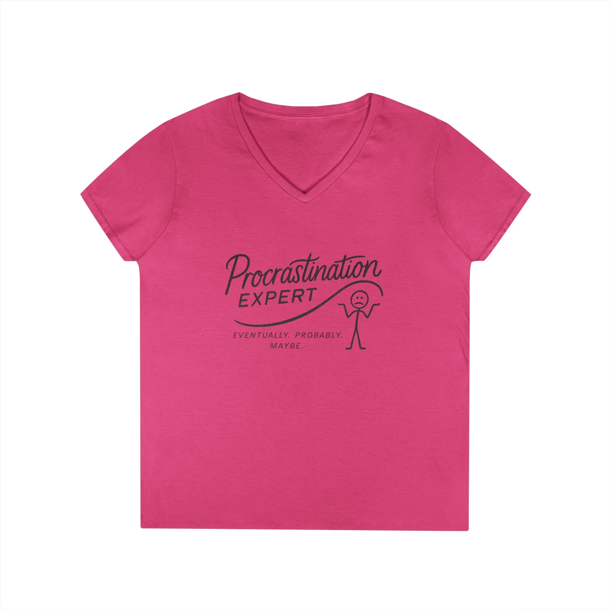 Procrastination Expert V-Neck T-Shirt, Funny Gift for Students, Lazy Days, Work from Home, Relaxing Apparel, Humor Shirt - Image 16