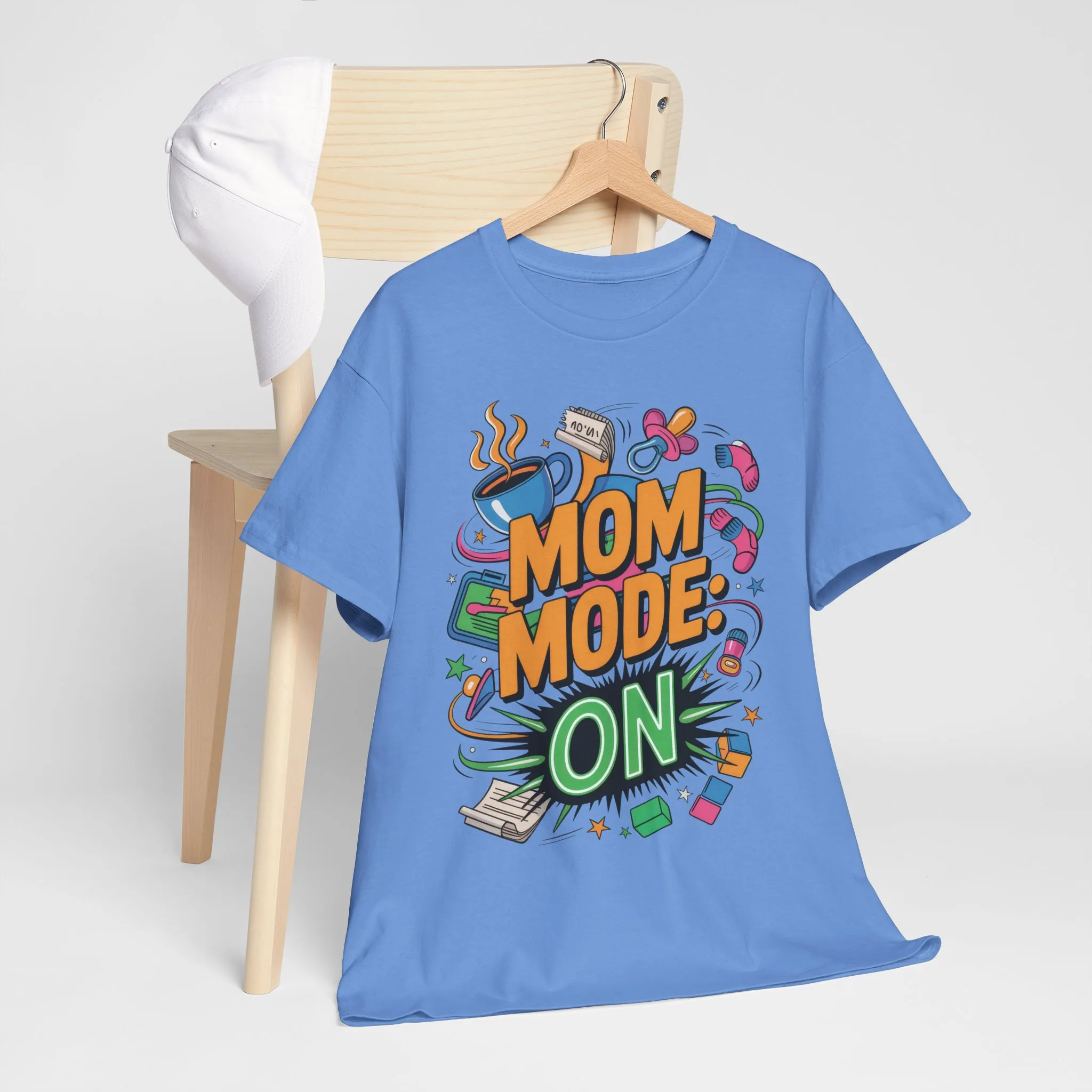 Mom Mode ON Cotton Tee, Funny Mom T-Shirt, Gift for Mothers, Parent Life Apparel, Mother's Day Humor T-Shirt, Cute Mama Life Graphic Tee - Image 15