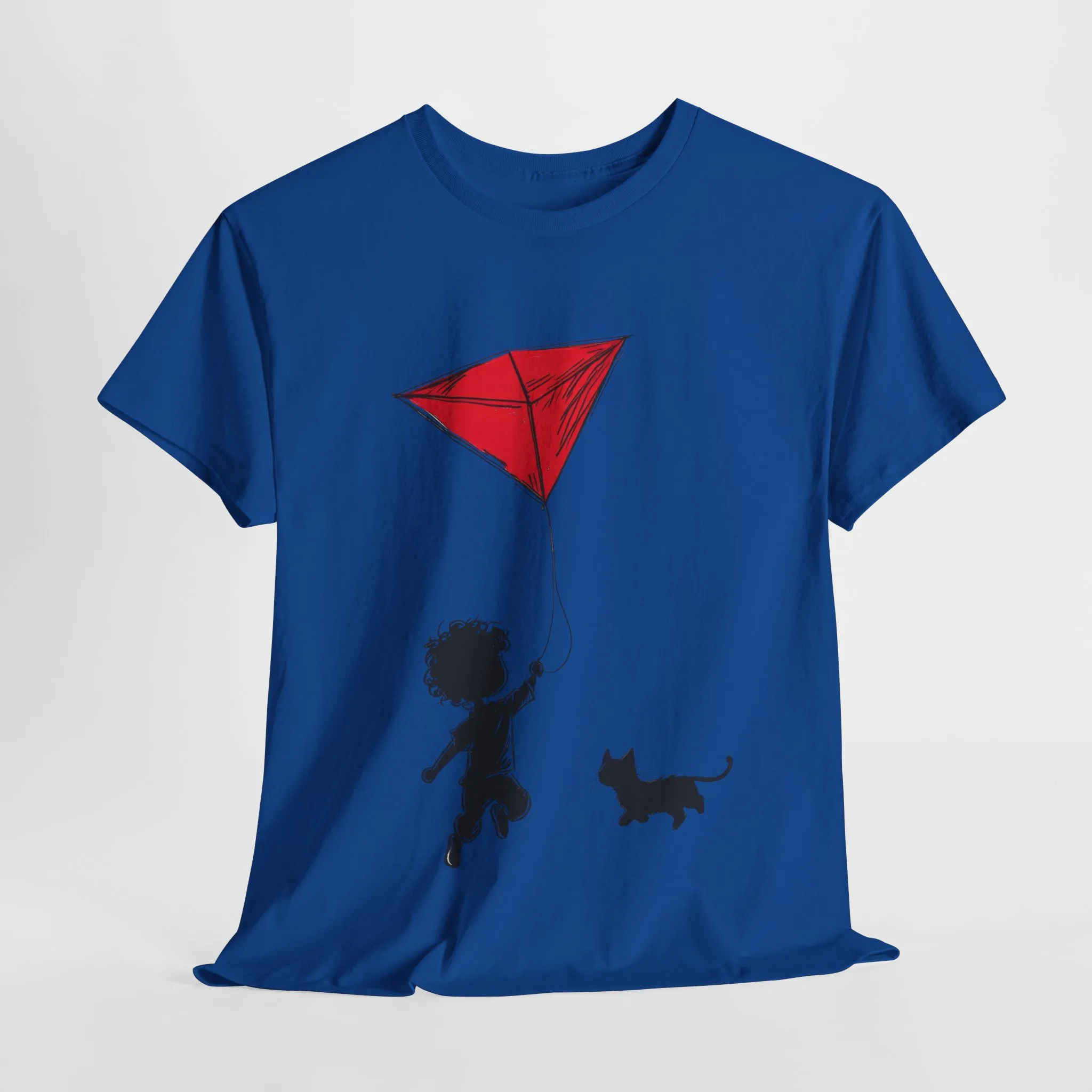 Cute Kid and Cat Design T-Shirt, Playful Gift for Cat Lovers, Summer Style, Cat Lover T-Shirt, Gift for Cat Owners, Women's Cotton T-Shirt - Image 20