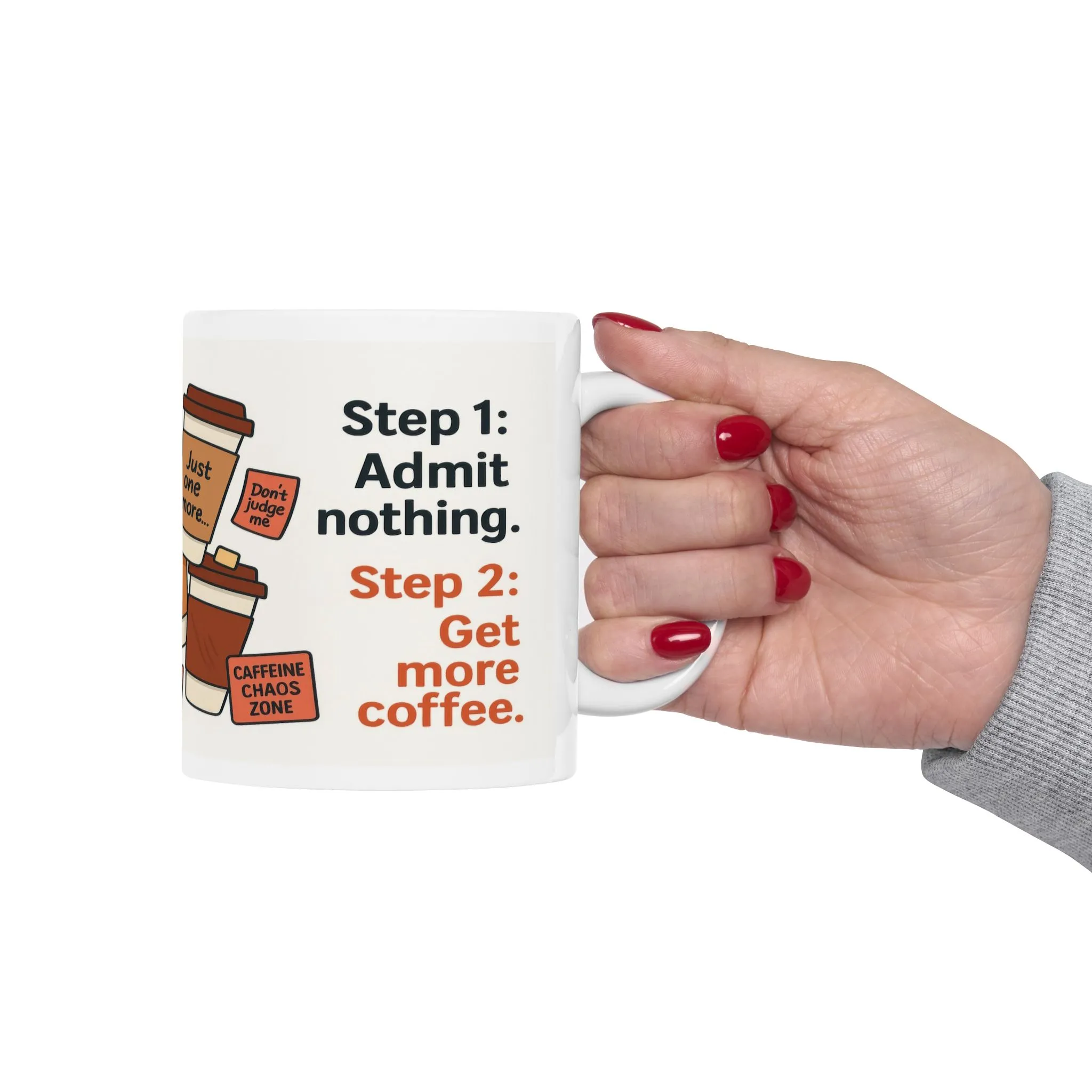 Funny Coffee Addiction Mug, Funny Coffee Lover Gift, Office Mug, Caffeine Addict Gift, Caffeine Chaos Humor Cup, Gift for Coffee Lovers - Image 7