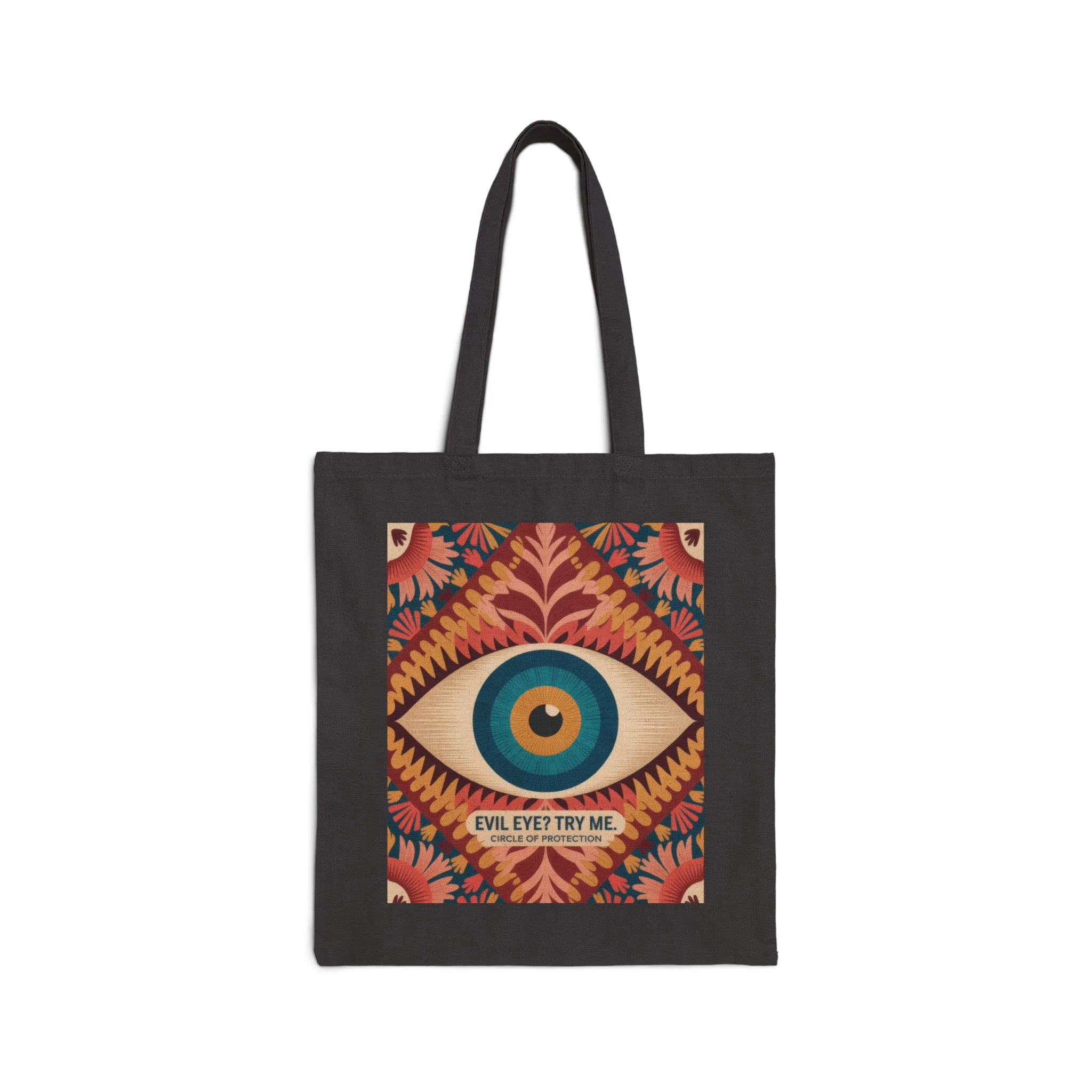 Vibrant Eye Design Canvas Tote Bag, Boho Shopper, Eco-Friendly Grocery Bag, Gift for Art Lovers, Sustainable Fashion - Image 7