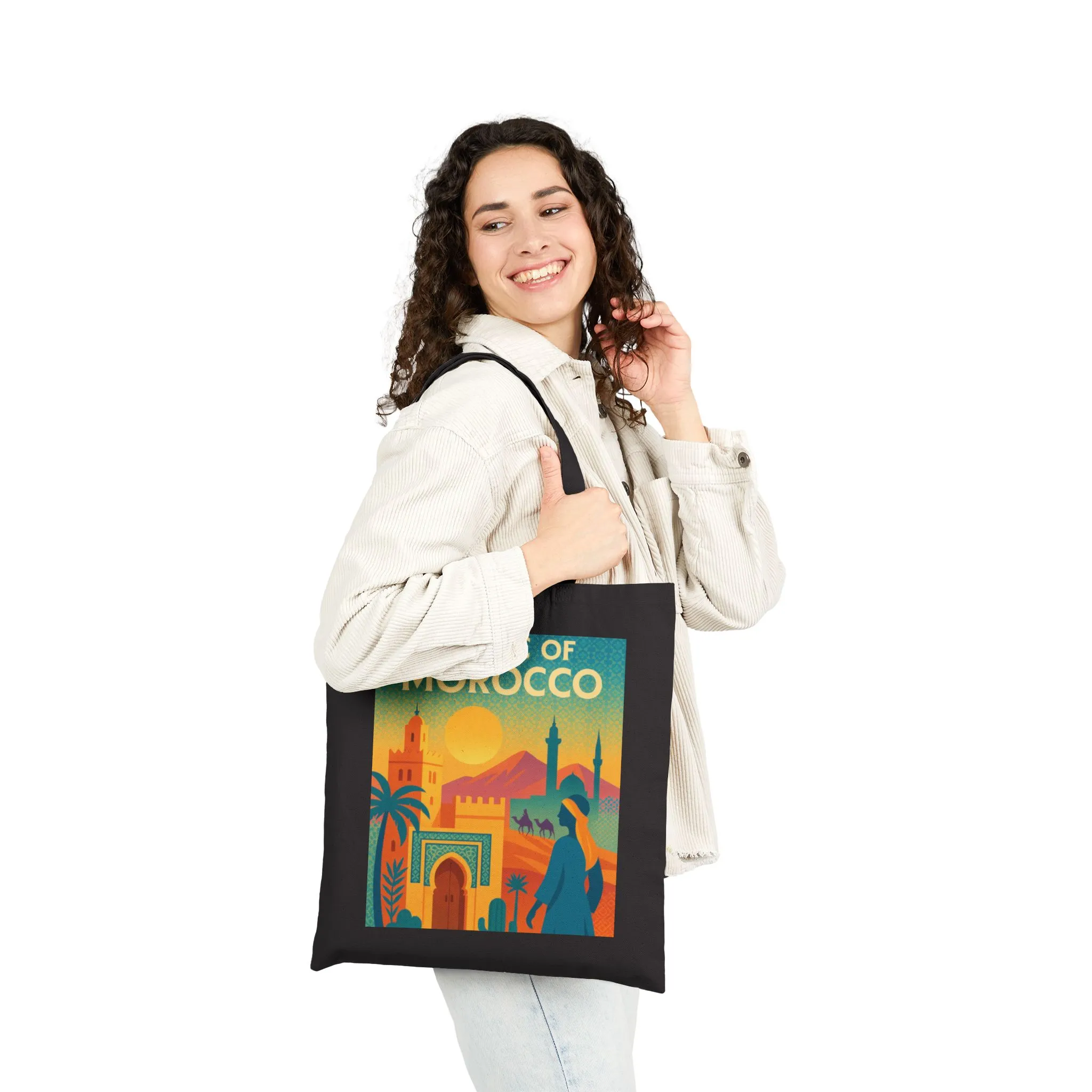 Magic of Morocco Tote Bag, Bohemian Tote, Eco-Friendly Bag, Gifts for Travelers, Natural Canvas Bag - Image 8