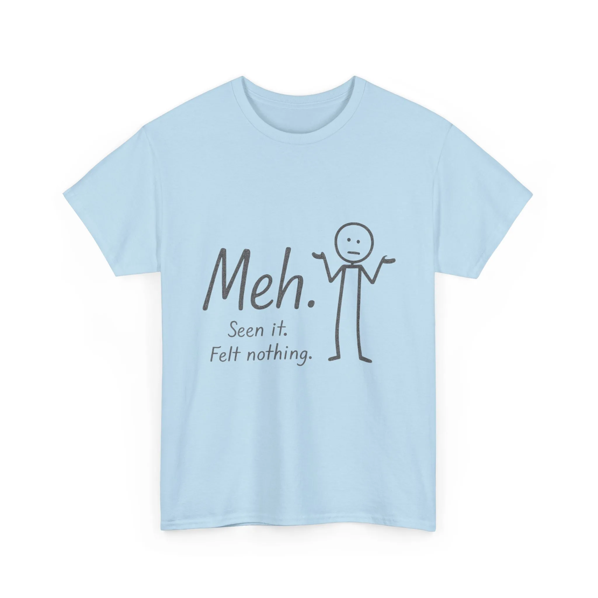 Funny Women's Heavy Cotton Tee, 'Meh' Graphic Shirt, Perfect Gift for Sarcastic Friends, Casual Wear, Birthdays, Everyday Humor, Comfy Tee - Image 25