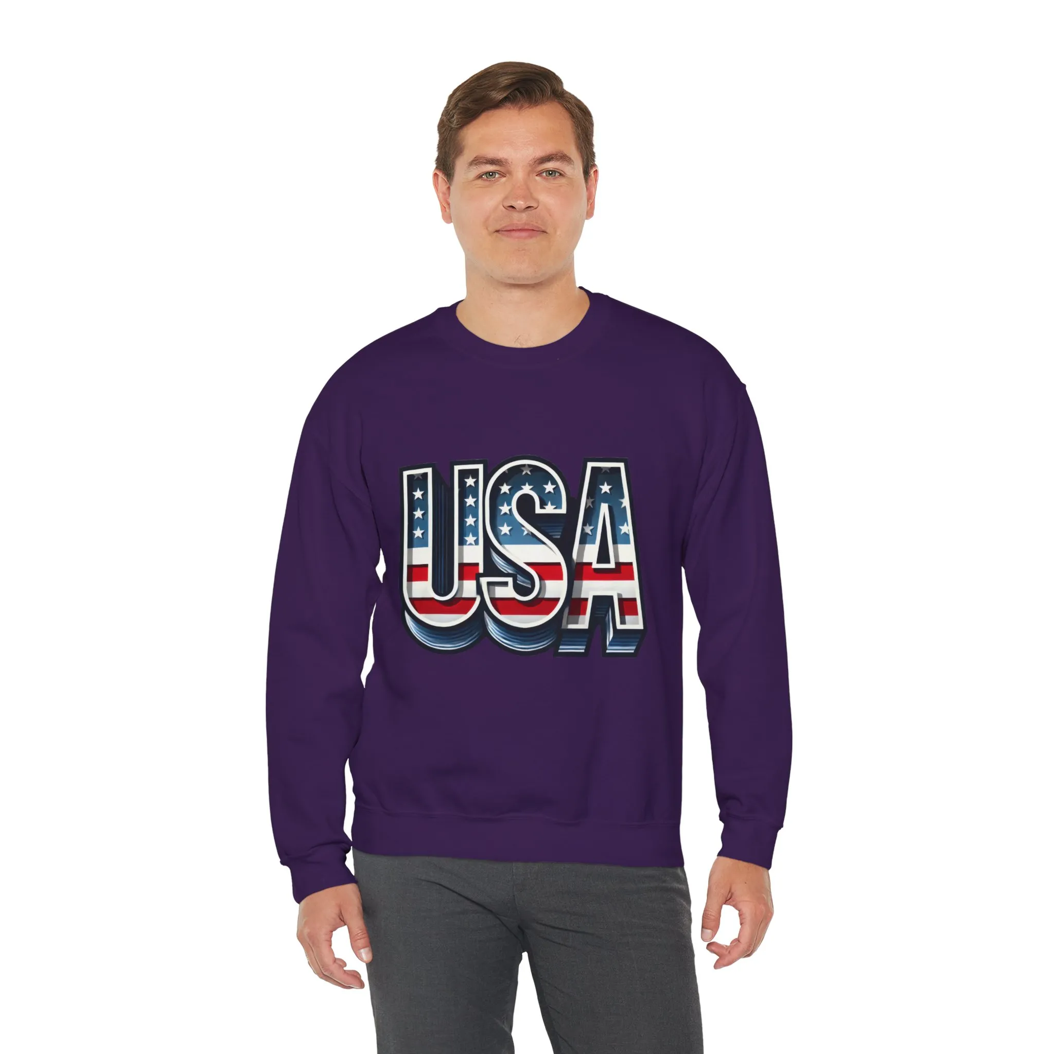 USA Patriotic Crewneck Sweatshirt for All Seasons, Cozy Sweatshirt for Independence Day, Casual Wear, Gift for Friends and Family - Image 24