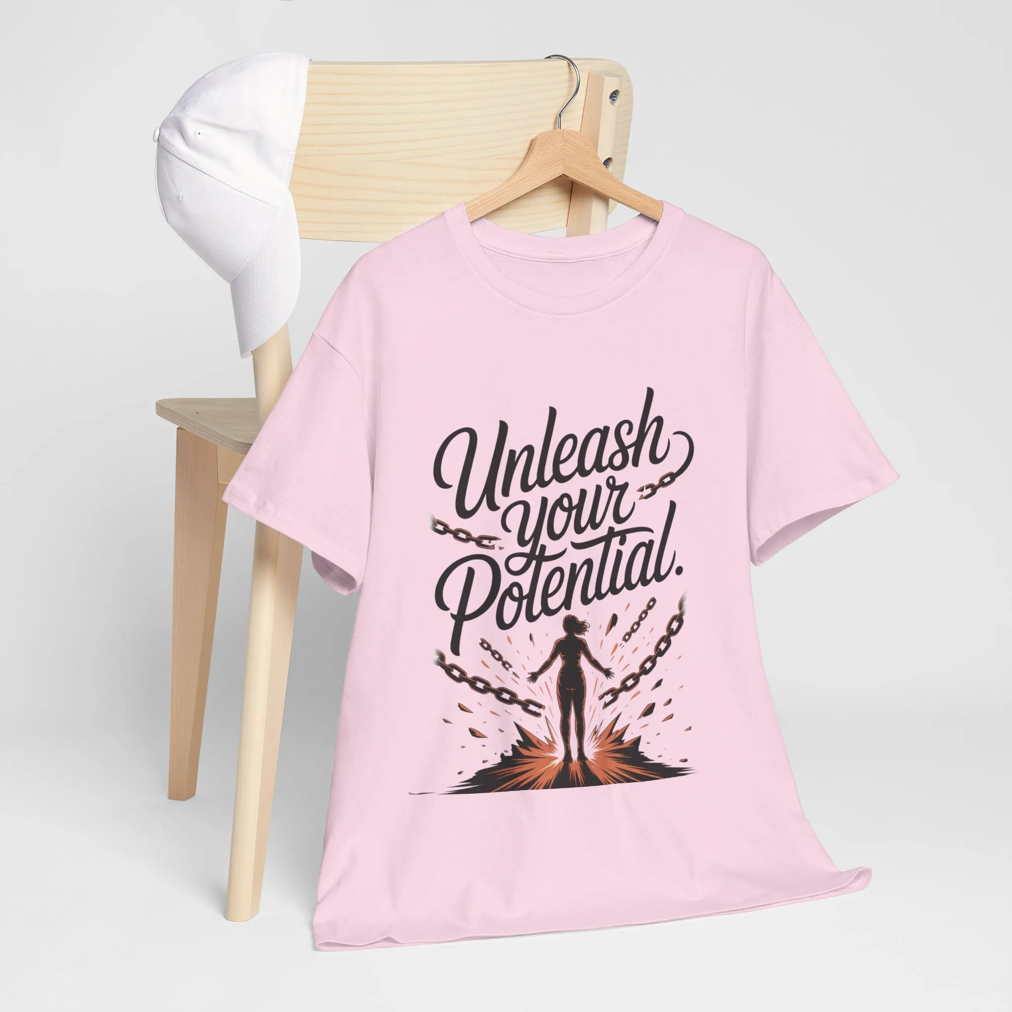 Unleash Your Potential Women's Tee, Motivational T-Shirt, Inspirational Cotton Tee, Gift for Gym Lovers, Positive Energy Top - Image 36