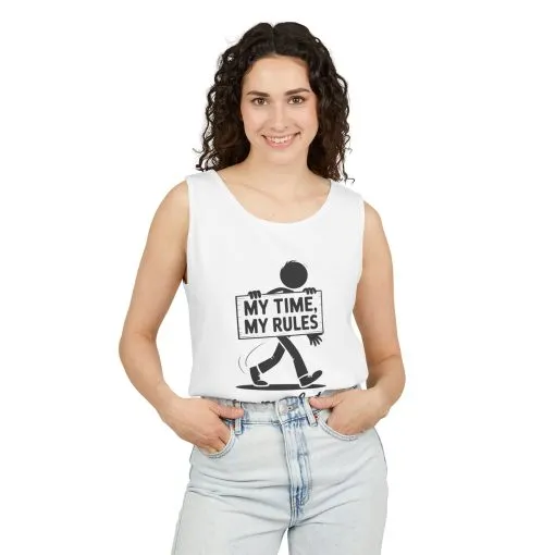 My Time, My Rules Tank Top, Fun Casual Wear for Any Occasion, Relaxed Vibe, Time Management Humor, Self love t shirt - Image 5