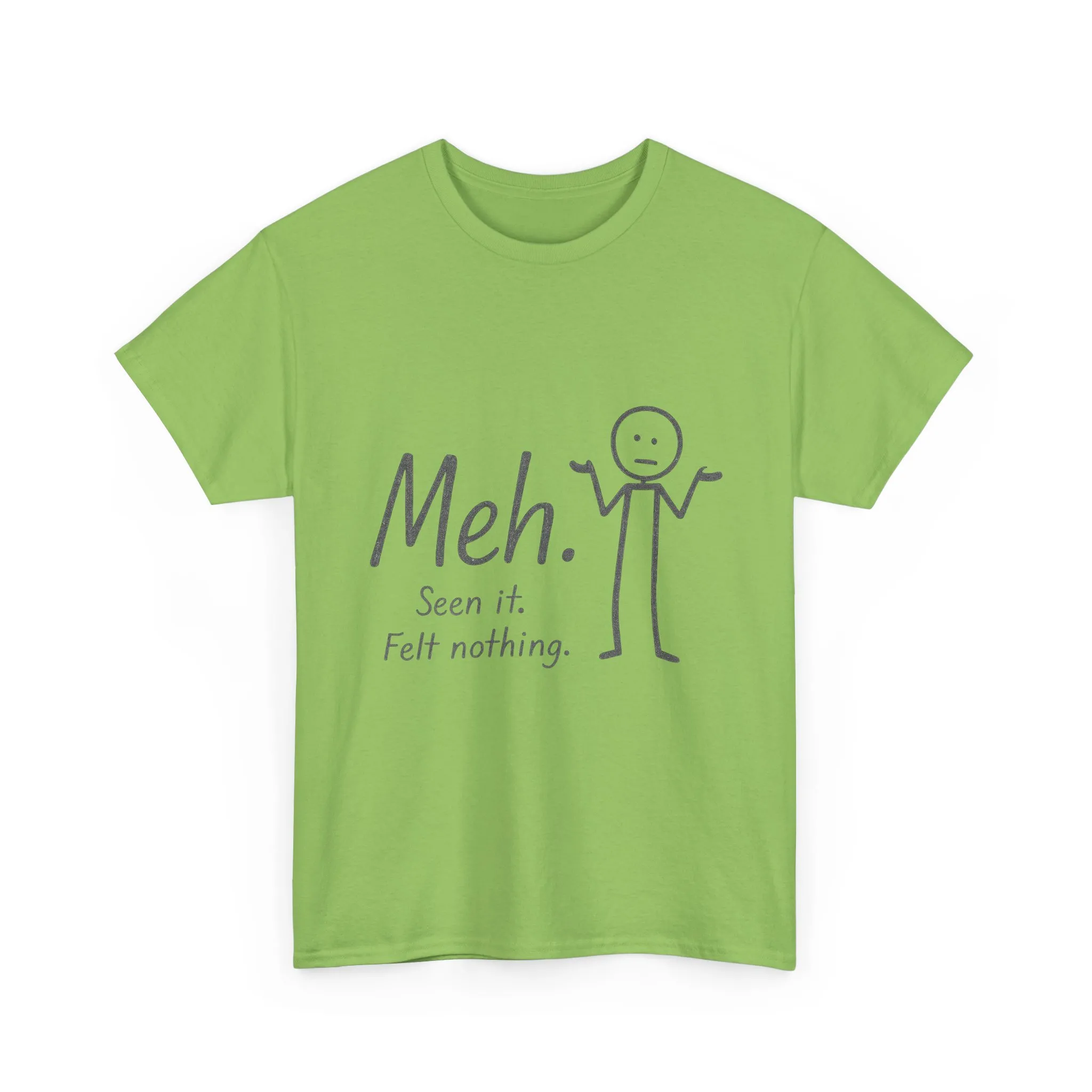 Funny Women's Heavy Cotton Tee, 'Meh' Graphic Shirt, Perfect Gift for Sarcastic Friends, Casual Wear, Birthdays, Everyday Humor, Comfy Tee - Image 16