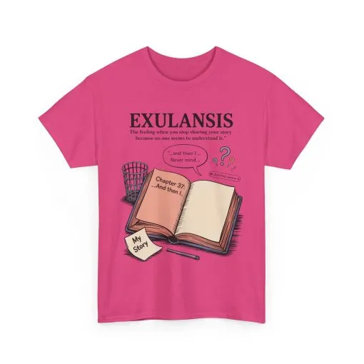 Exulansis Shirt, Emotional Aesthetic Word Tee, Deep Meaning Typography Graphic Tee, Women's Heavy Cotton Tee, deep meaning t shirt - Image 33