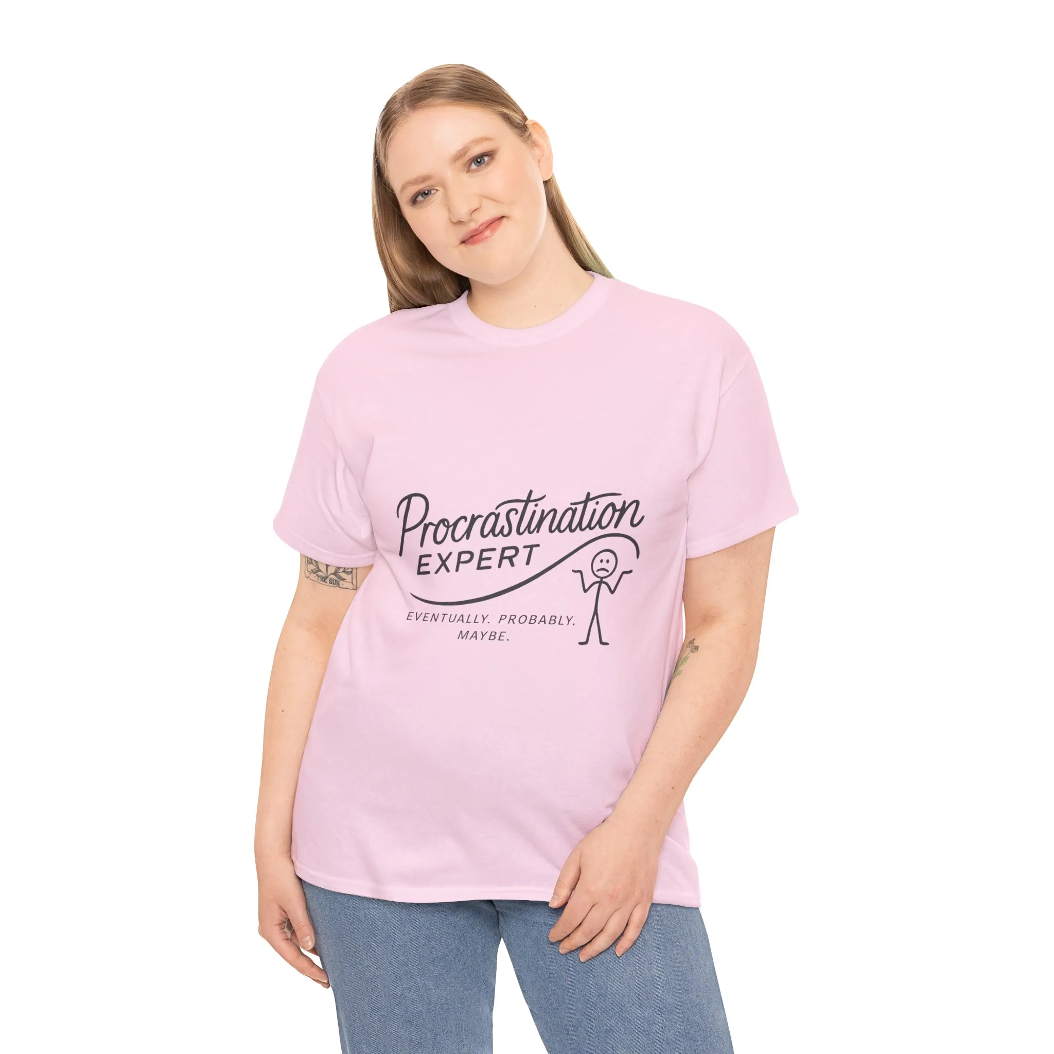 Procrastination Expert Women's Heavy Cotton Tee, Funny T-Shirt, Gift for Students, Casual Wear, Comfy Everyday Tee, Humor Shirt - Image 29