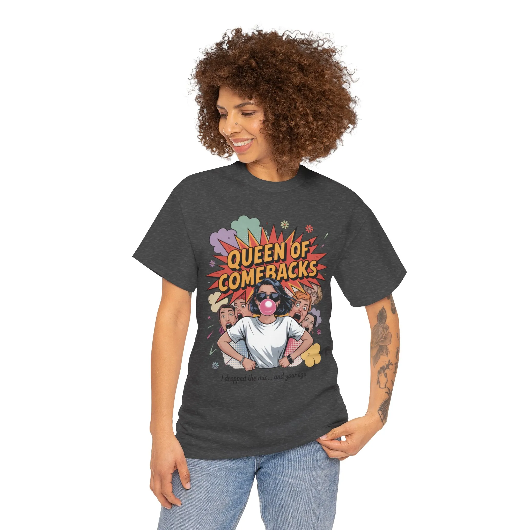 Funny Women's T-Shirt, Queen of Comebacks Tee, Funny Graphic T-Shirt, Heavy Cotton Shirt, Gift for Her, Casual Wear, Comedy Apparel - Image 10
