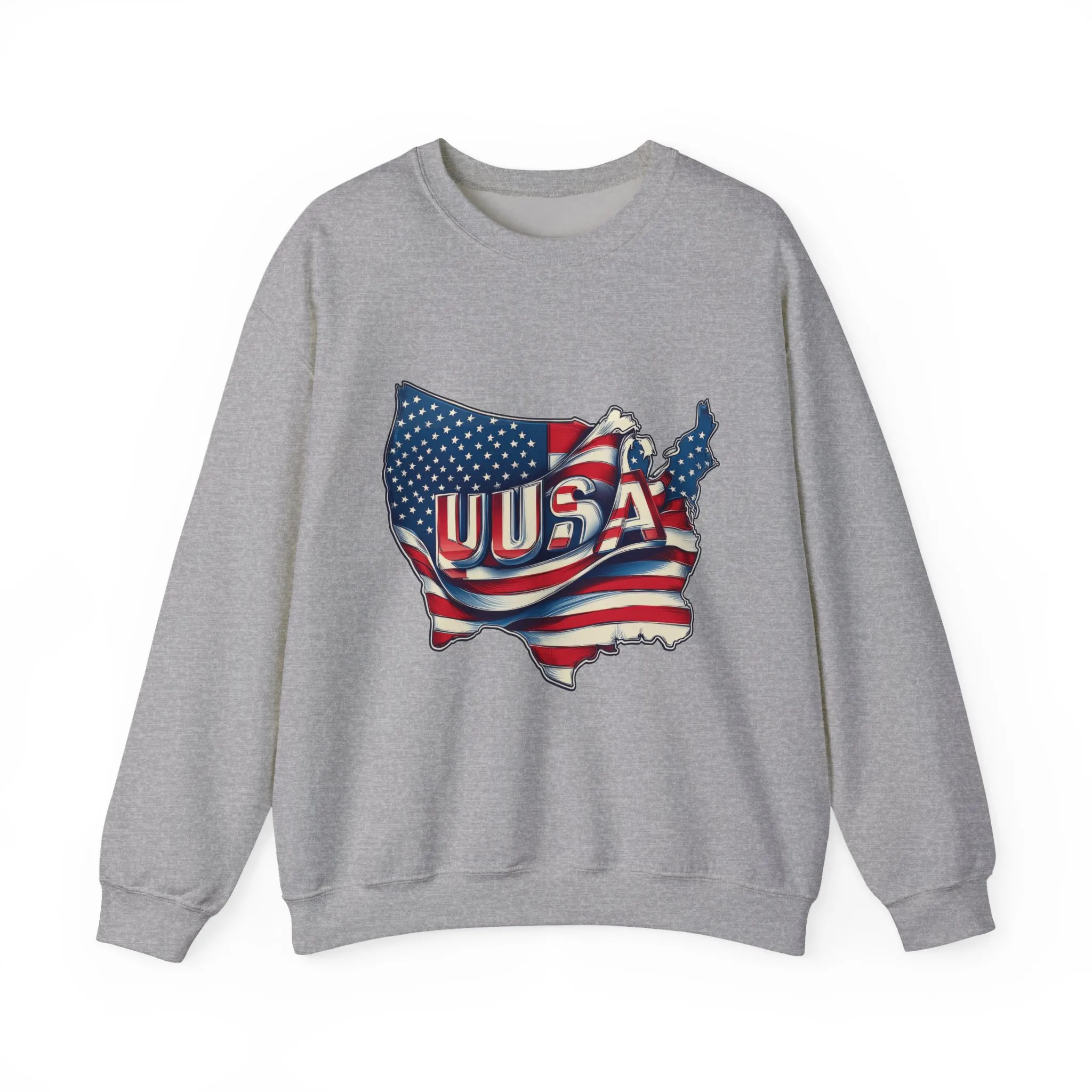 Patriotic USA Crewneck Sweatshirt, Unisex Sweatshirt, American Flag Apparel, Casual Comfort, Great for Independence Day and Holidays - Image 9