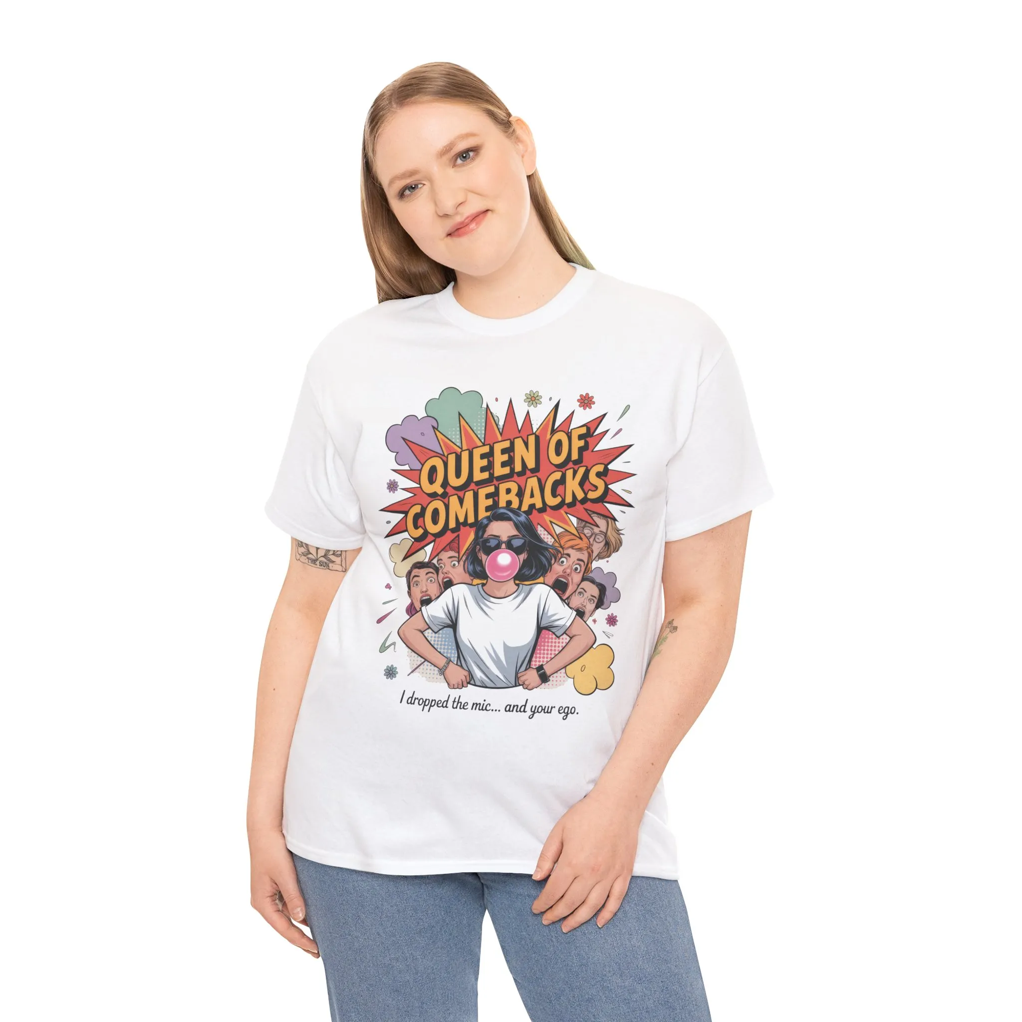 Funny Women's T-Shirt, Queen of Comebacks Tee, Funny Graphic T-Shirt, Heavy Cotton Shirt, Gift for Her, Casual Wear, Comedy Apparel - Image 32