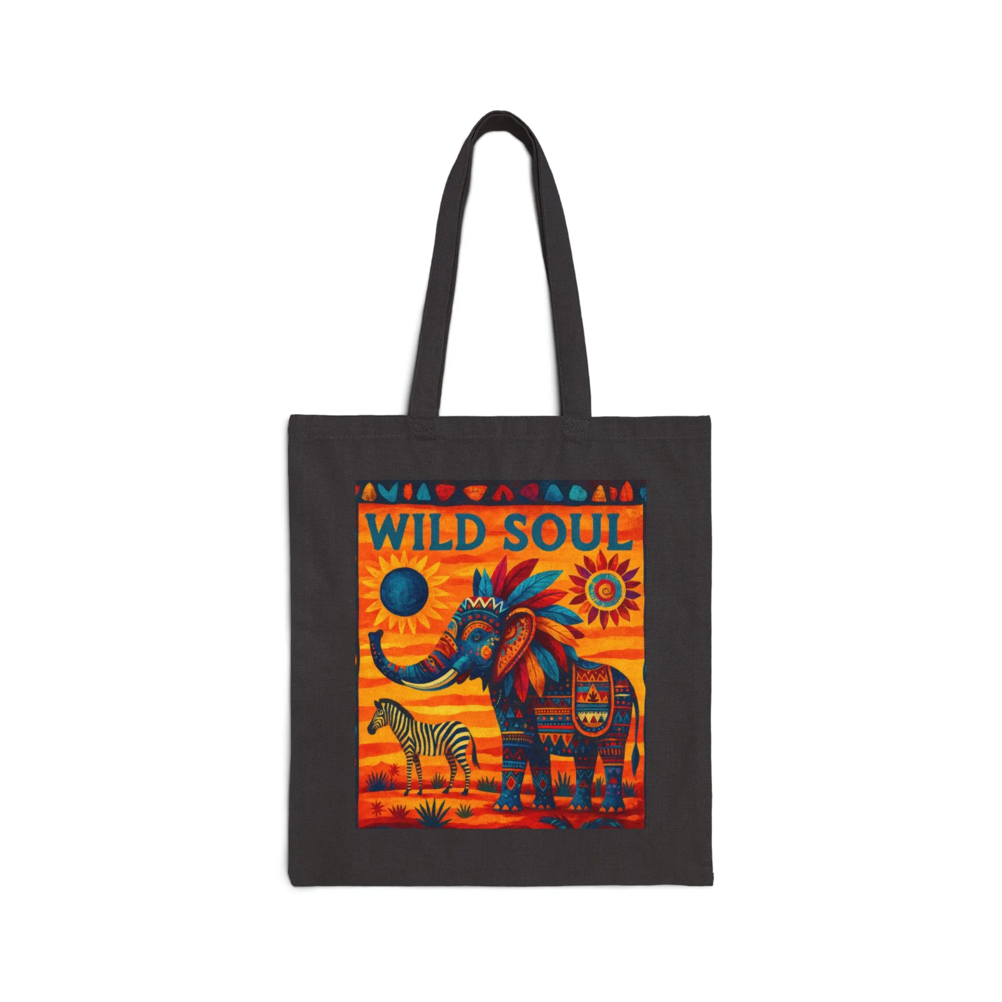 Wild Soul Elephant Tote Bag, Boho Canvas Bag, Eco-Friendly Reusable Shopping Tote, Perfect for Gifts & Everyday Use - Image 7
