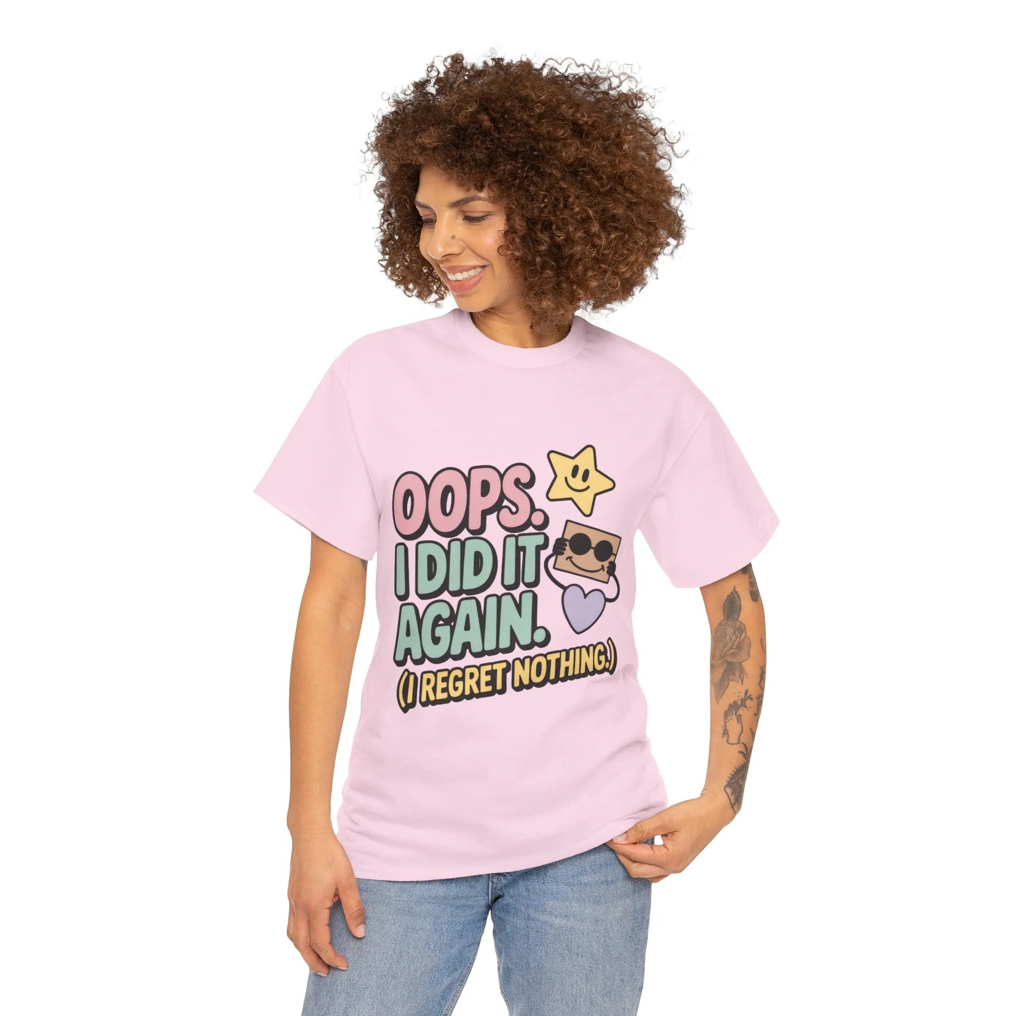 Retro Graphic Tee, Oops I Did It Again Shirt, Funny Women's T-shirt, Casual Statement Wear, Positive Message Women's T-Shirt - Image 25