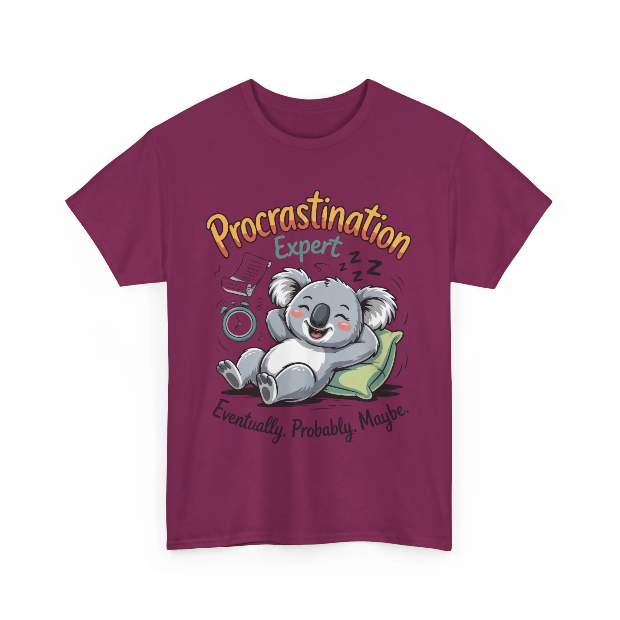 Procrastination Expert Cotton Tee, Funny T-Shirt, Cute Koala Design, Gift for Students, Relaxed Fit Shirt, Gift for Animal Lovers - Image 33