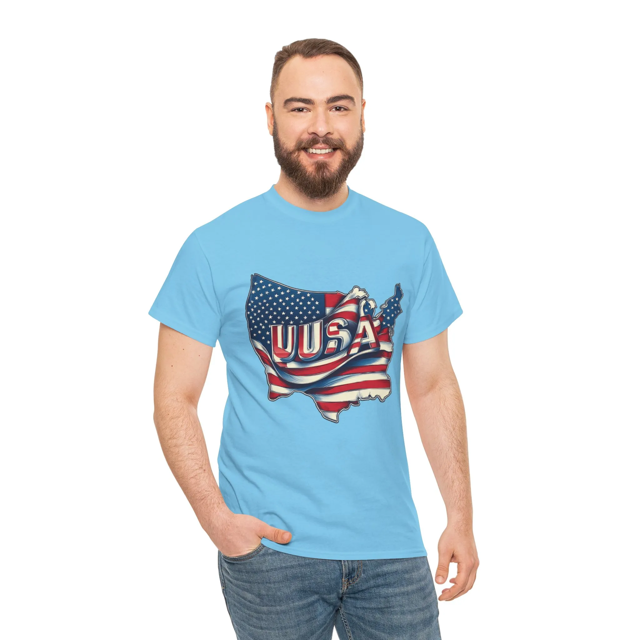 Patriotic Unisex Tee, USA Flag Design, Perfect for Independence Day, 4th of July, Gifts, Casual Wear, Festival - Image 15