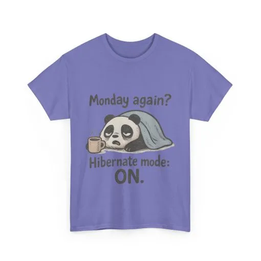 Funny Panda Hibernate Tee, Cute Animal Shirt, Unisex Cotton Tee, Gift for Lazy Days, Monday Motivation T-shirt - Image 21