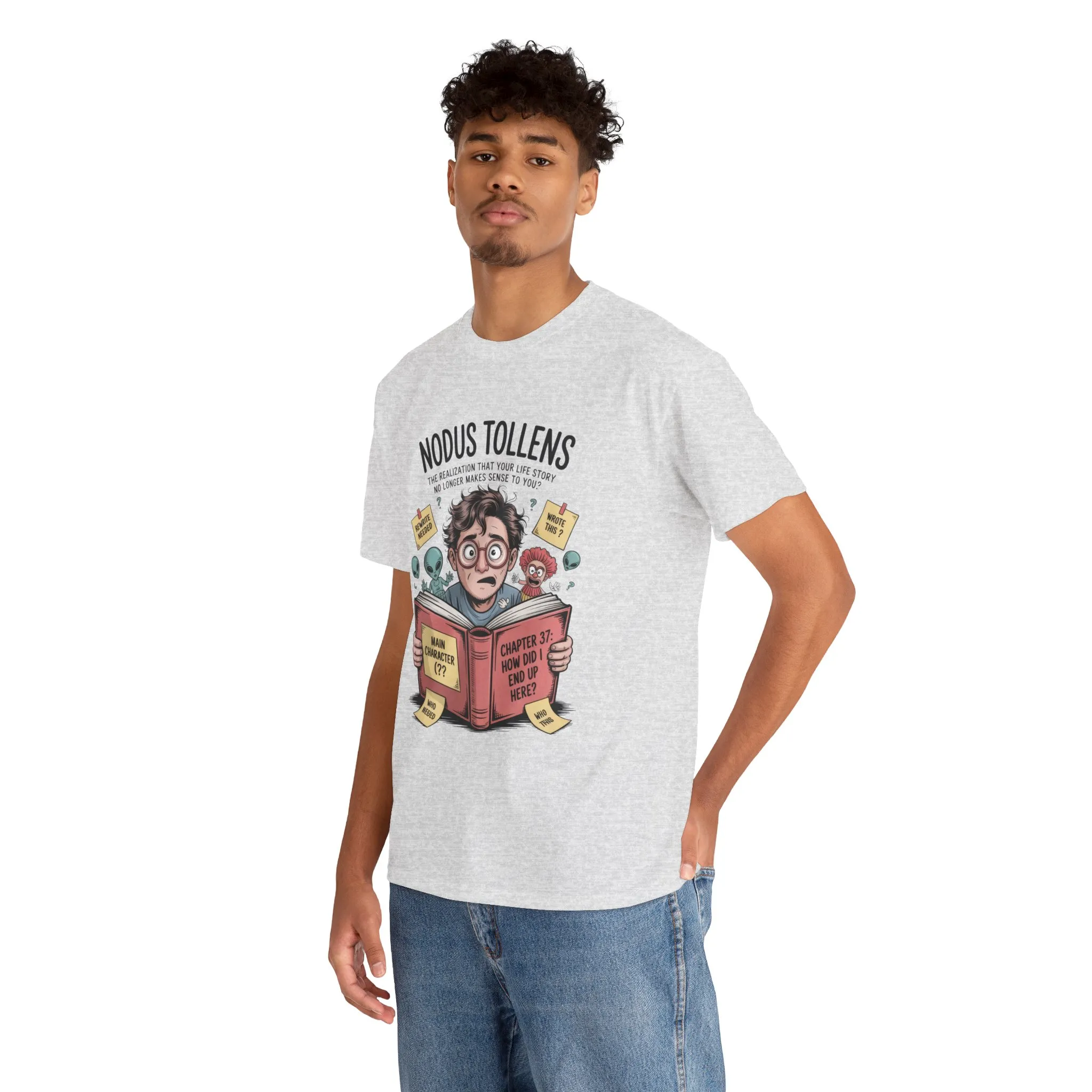 Nodus Tollens Men's T-Shirt, Men's Heavy Cotton Shirt, Latin Words, Moods & Modes, Self-Awareness, Quirky Humor Shirt - Image 26
