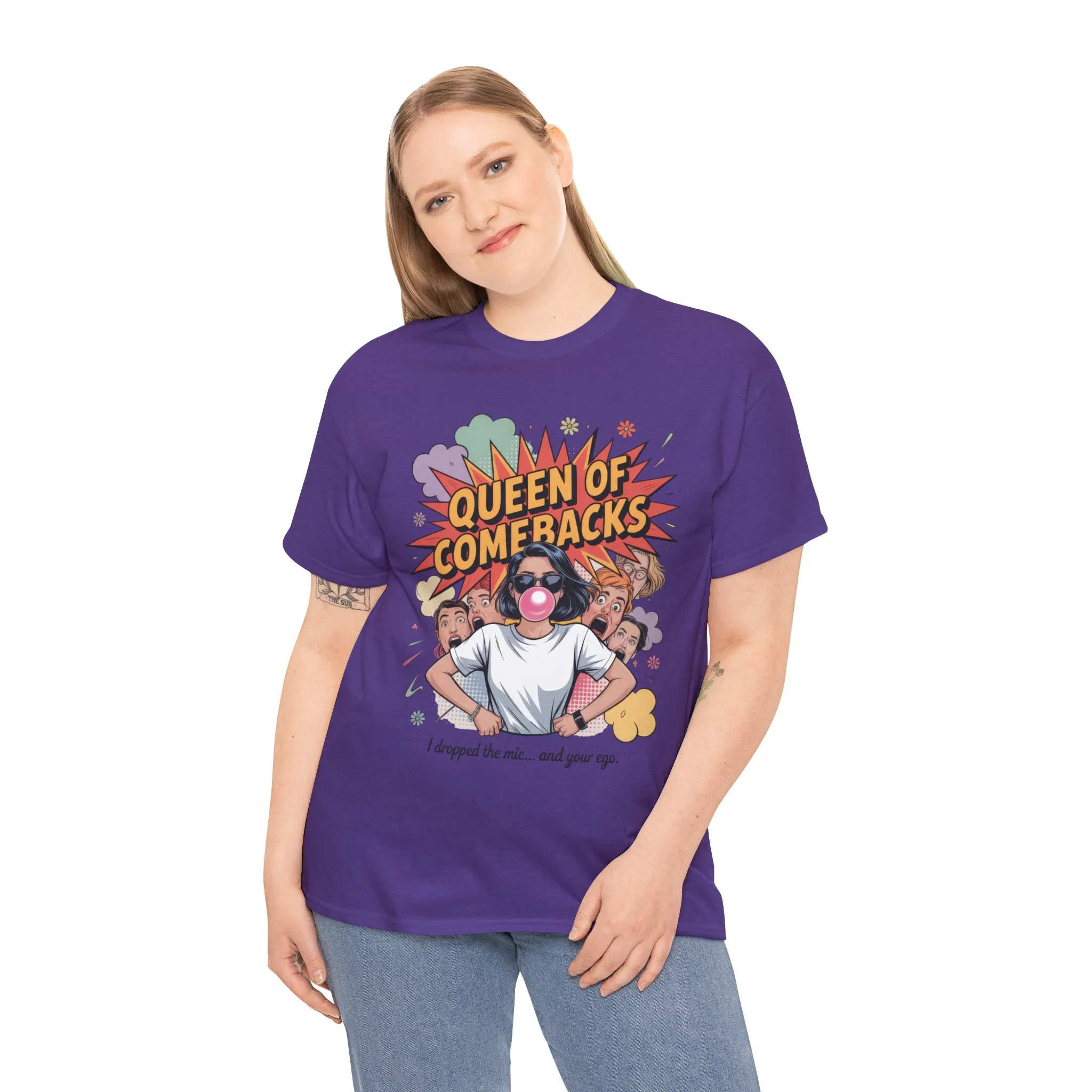 Funny Women's T-Shirt, Queen of Comebacks Tee, Funny Graphic T-Shirt, Heavy Cotton Shirt, Gift for Her, Casual Wear, Comedy Apparel - Image 22