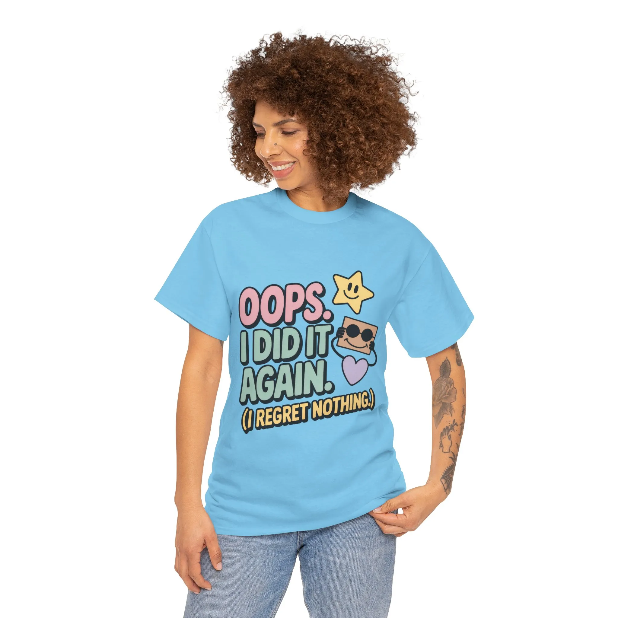 Retro Graphic Tee, Oops I Did It Again Shirt, Funny Women's T-shirt, Casual Statement Wear, Positive Message Women's T-Shirt - Image 17