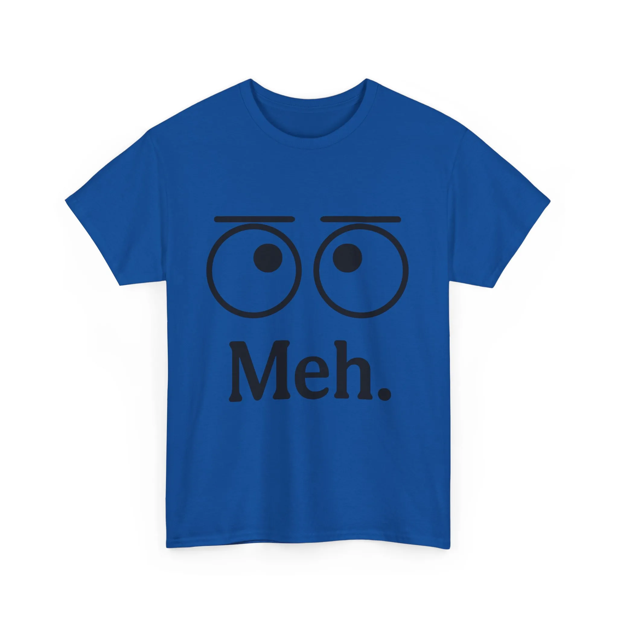 Funny Unisex Heavy Cotton Tee - 'Meh' Graphic Shirt, Casual Wear, Gift for Friends, Humor Tee, Everyday Outfit - Image 14