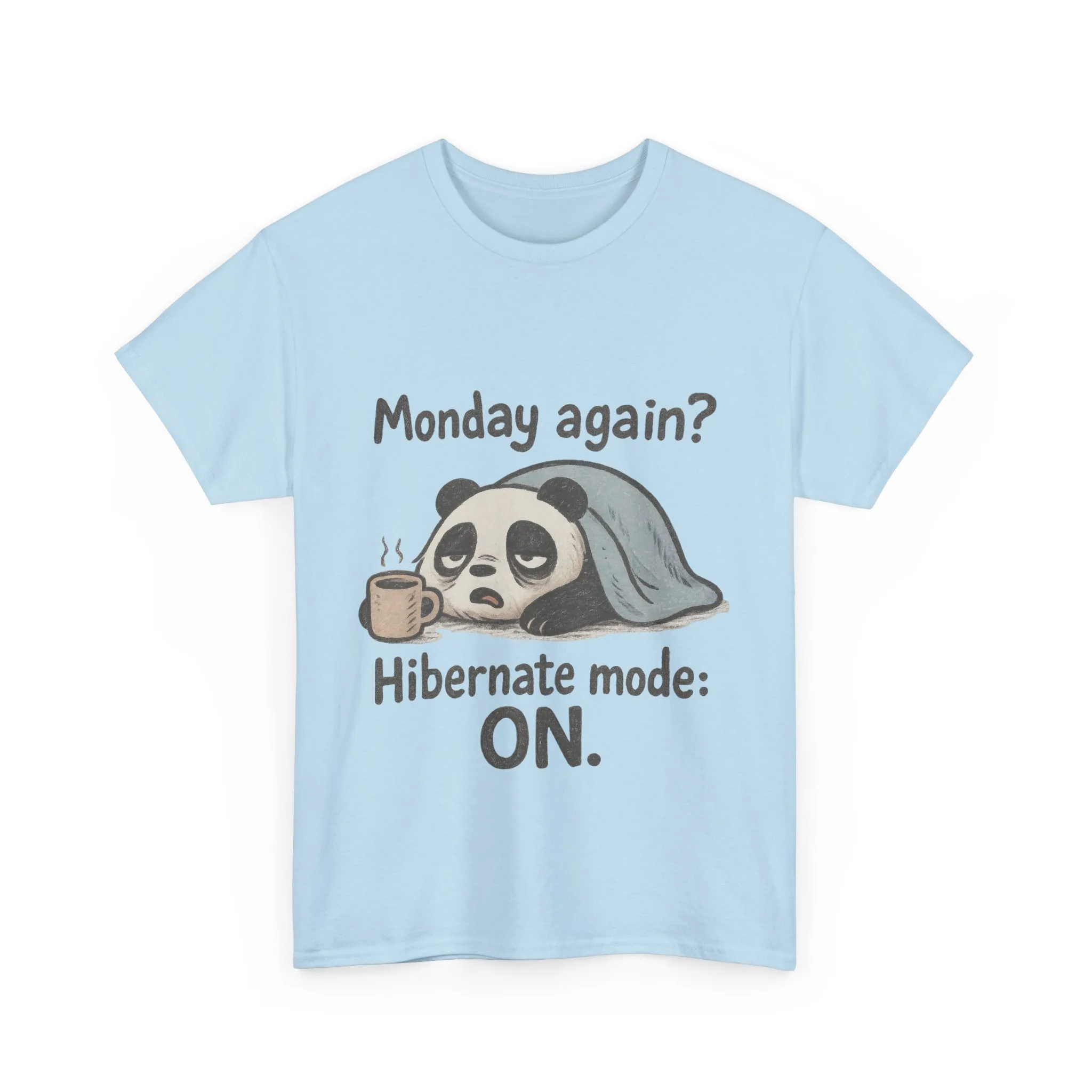 Funny Panda Hibernate Tee, Cute Animal Shirt, Unisex Cotton Tee, Gift for Lazy Days, Monday Motivation T-shirt - Image 36