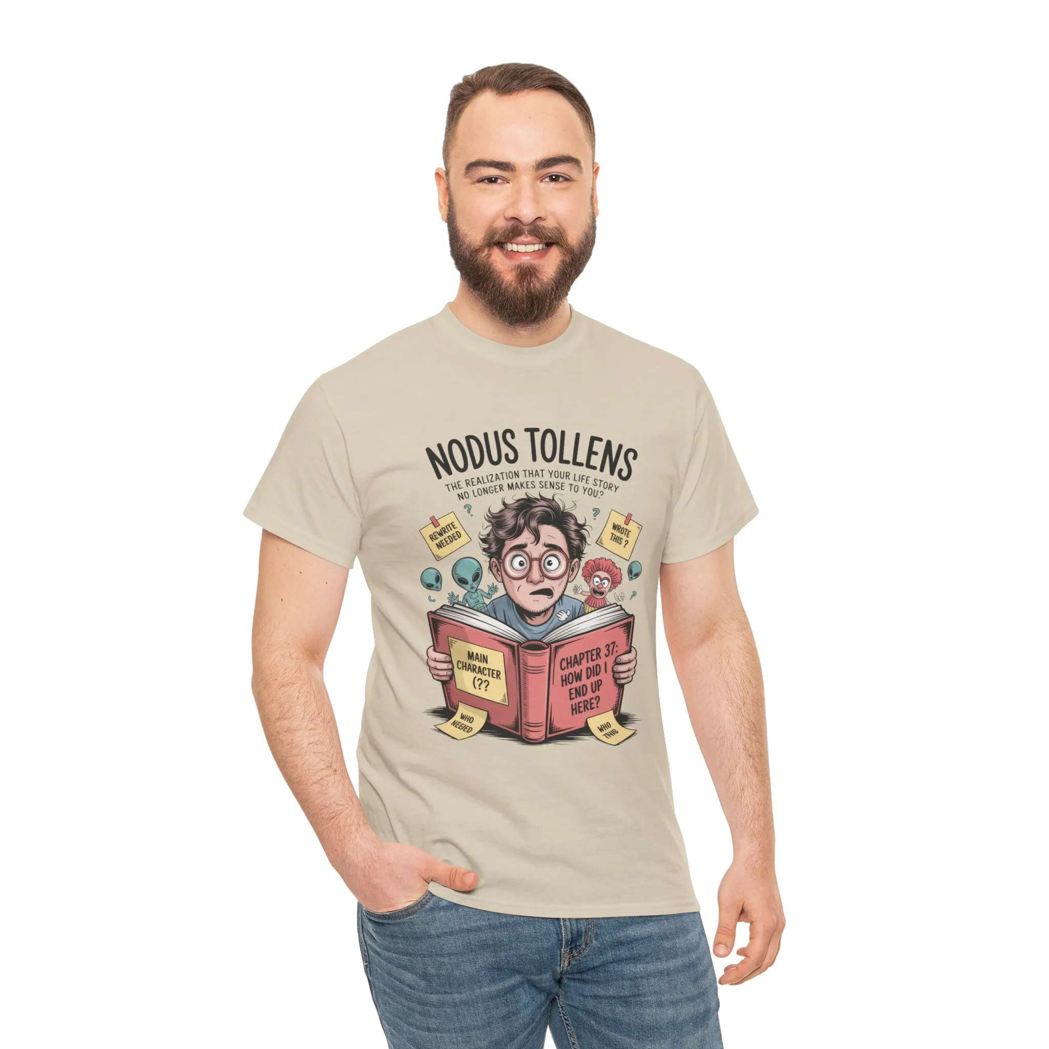Nodus Tollens Men's T-Shirt, Men's Heavy Cotton Shirt, Latin Words, Moods & Modes, Self-Awareness, Quirky Humor Shirt