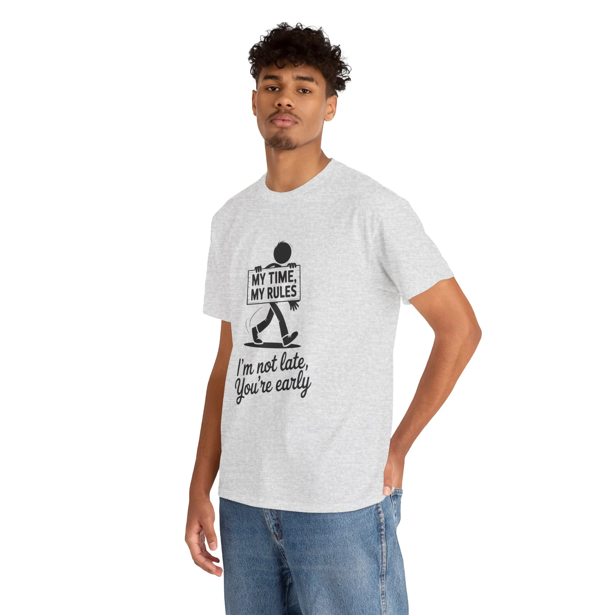 My Time My Rules Men's T-Shirt, Funny T-Shirt, Casual Wear, confident Men's shirt, self love t shirt, Time Management Humor, sassy quote tee - Image 4