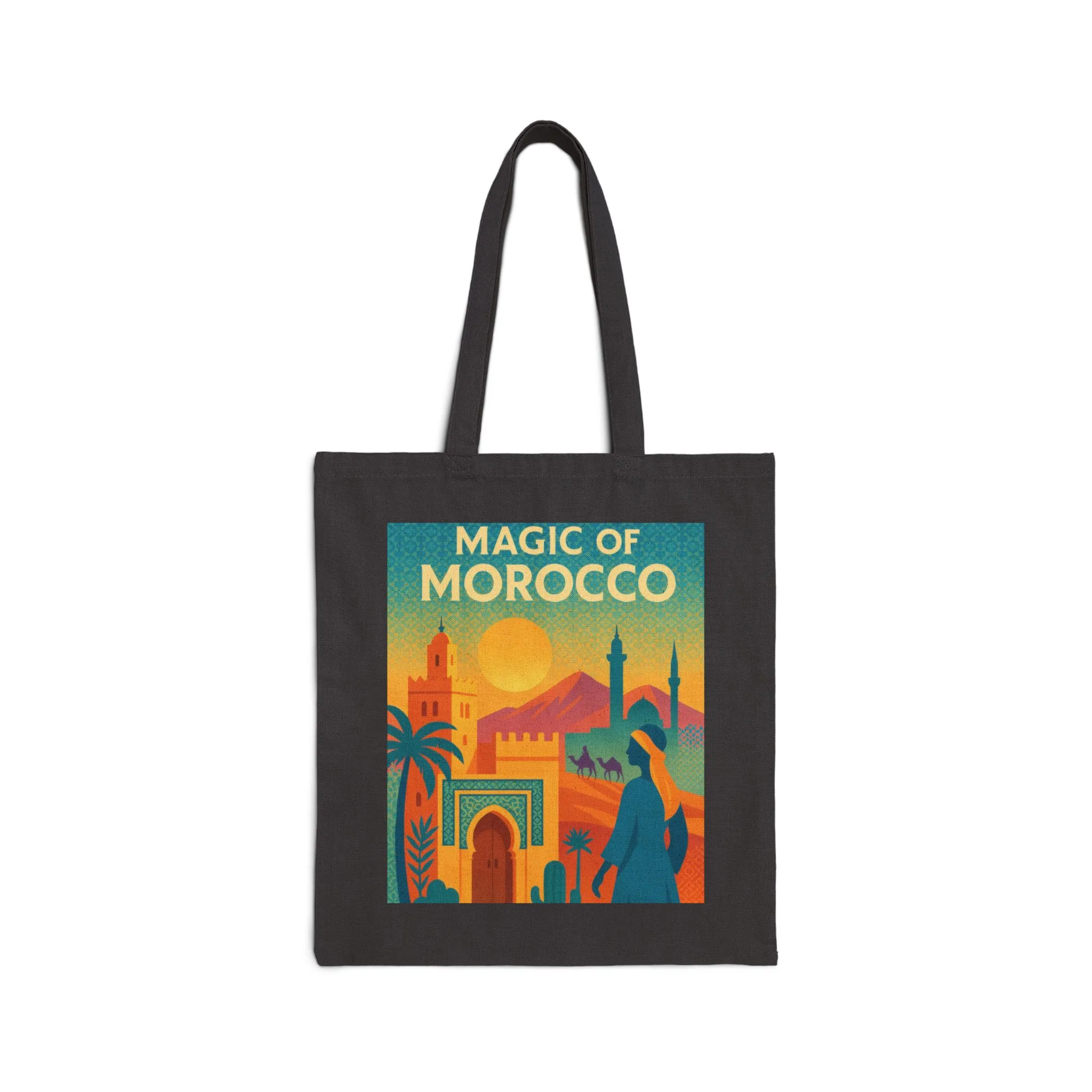 Magic of Morocco Tote Bag, Bohemian Tote, Eco-Friendly Bag, Gifts for Travelers, Natural Canvas Bag - Image 7