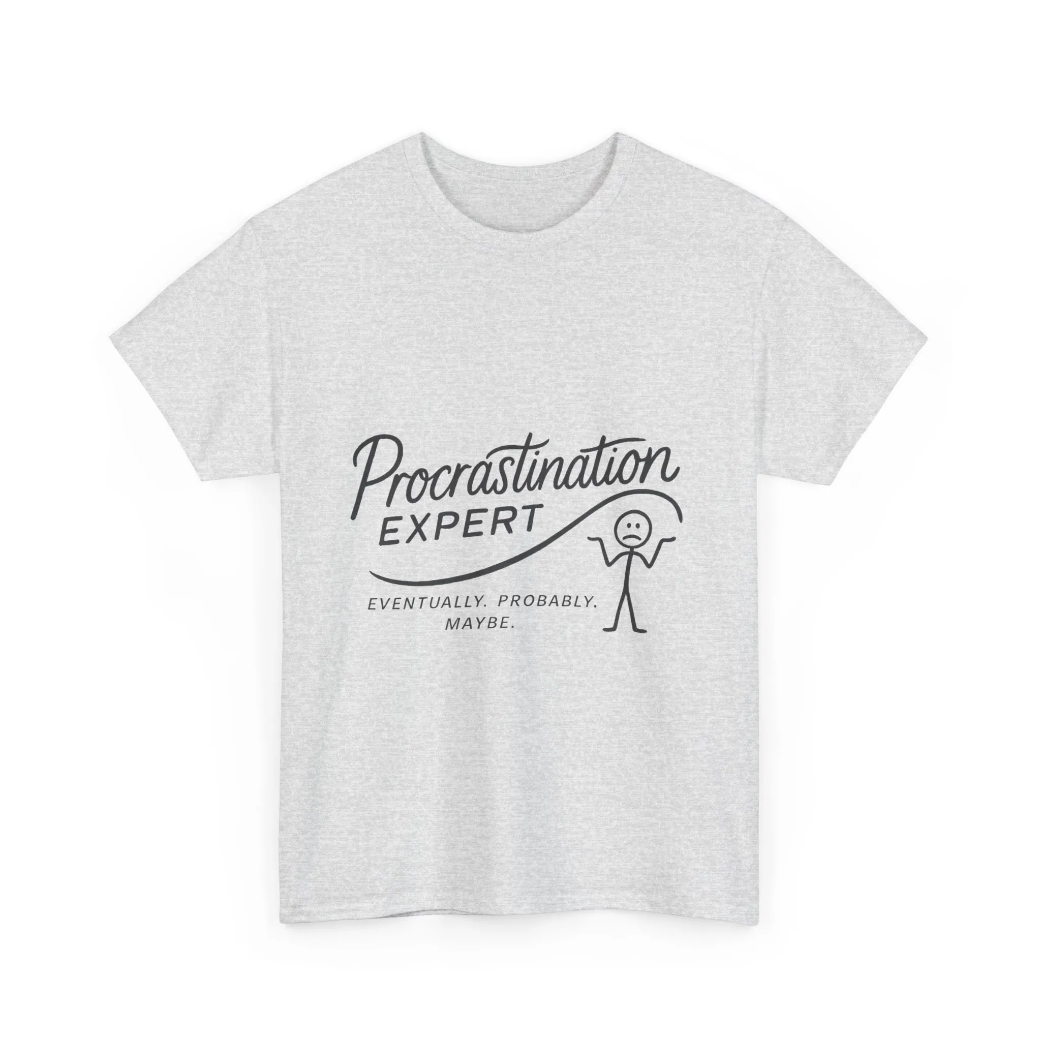 Procrastination Expert Women's Heavy Cotton Tee, Funny T-Shirt, Gift for Students, Casual Wear, Comfy Everyday Tee, Humor Shirt - Image 6