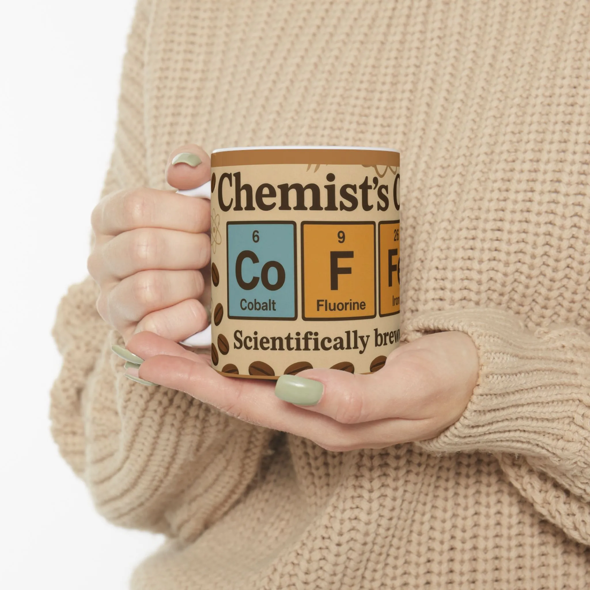Chemist’s Choice Coffee Mug, Funny Periodic Table Gift for Science Lovers, Caffeine Addict Mug, Nerdy Science Coffee Cup, Geek Gift Idea
