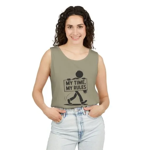 My Time, My Rules Tank Top, Fun Casual Wear for Any Occasion, Relaxed Vibe, Time Management Humor, Self love t shirt - Image 8