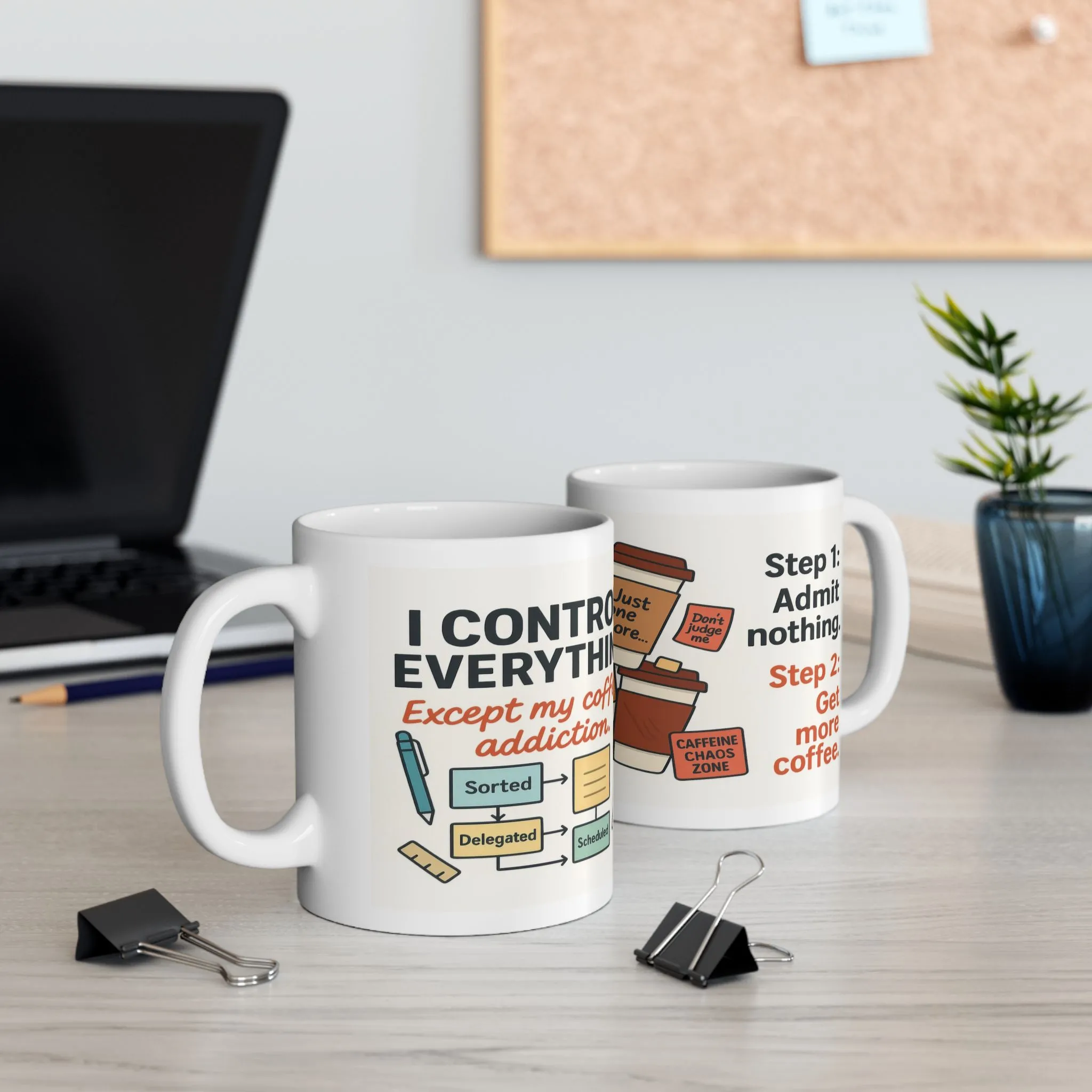 Funny Coffee Addiction Mug, Funny Coffee Lover Gift, Office Mug, Caffeine Addict Gift, Caffeine Chaos Humor Cup, Gift for Coffee Lovers - Image 6