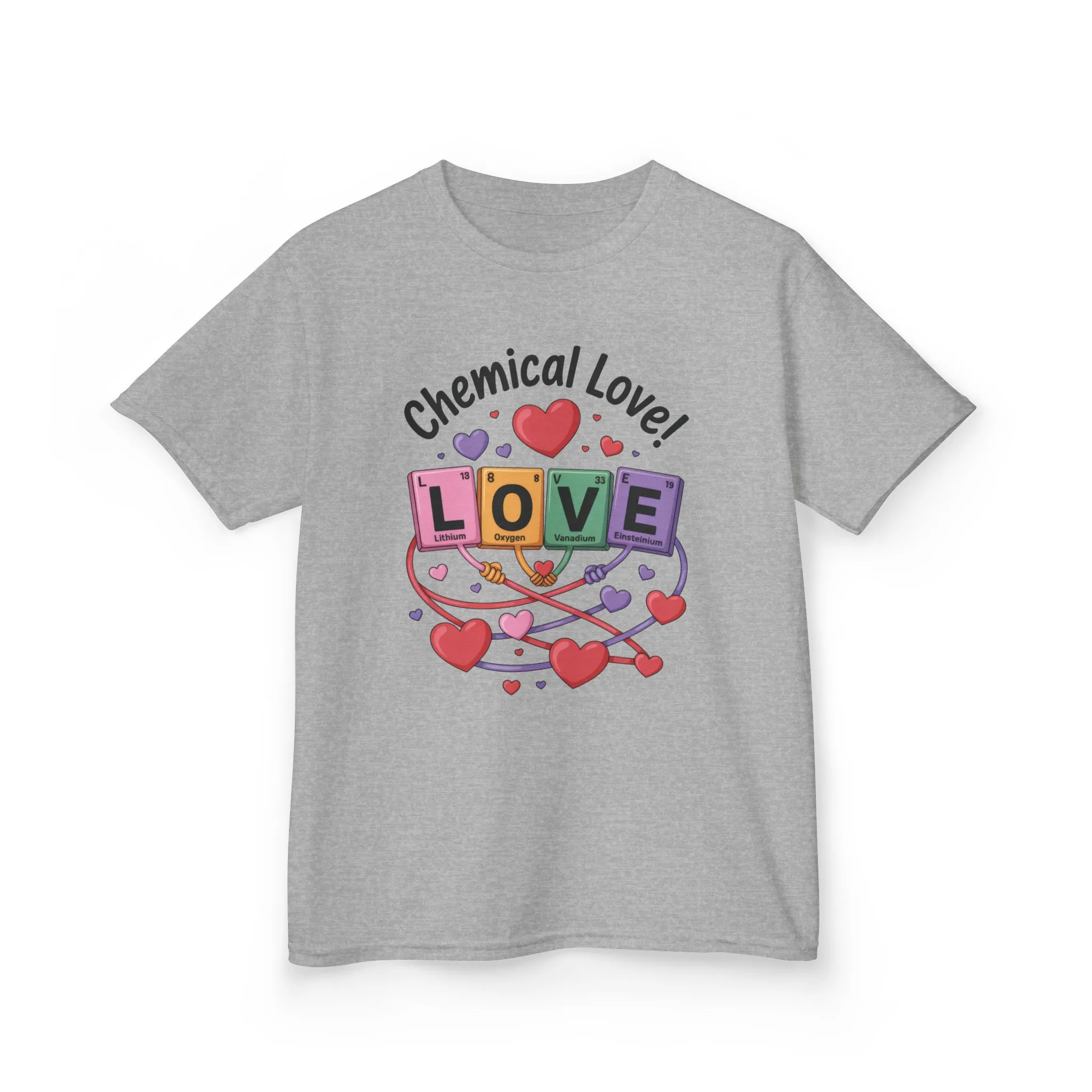 Kids Love Chemistry Girl Tee, Cute Gift for Science Lovers, Valentines Day, Fun Classroom Wear, Adorable Kids Shirt, Colorful Kids Apparel - Image 8