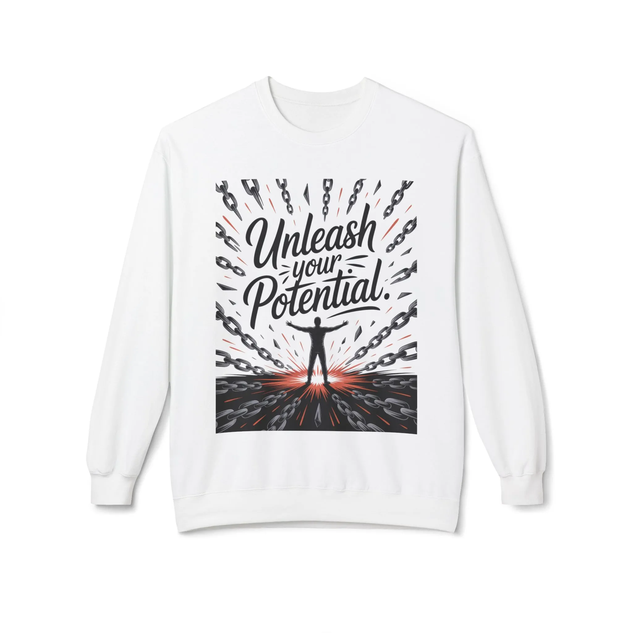 Unleash Your Potential Men s Sweatshirt, Motivational Crewneck, Inspirational Gift For Men, Gift for Graduates, Personal Growth Apparel - Image 20