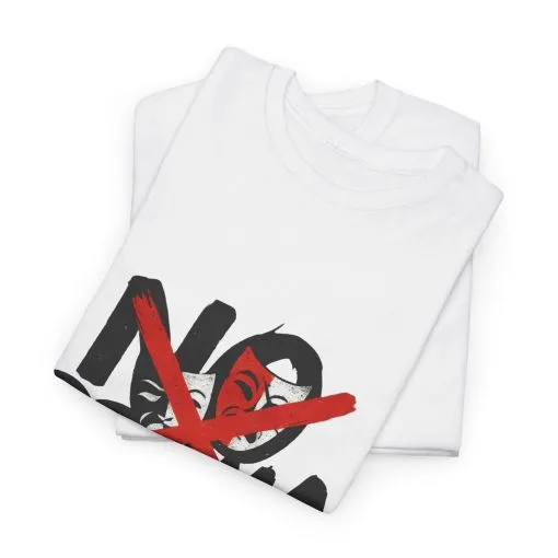 No Drama Unisex Heavy Cotton Tee, Casual Shirt, Gift for Friends, Relaxed Fit, Comfort Wear, Everyday Style - Image 3