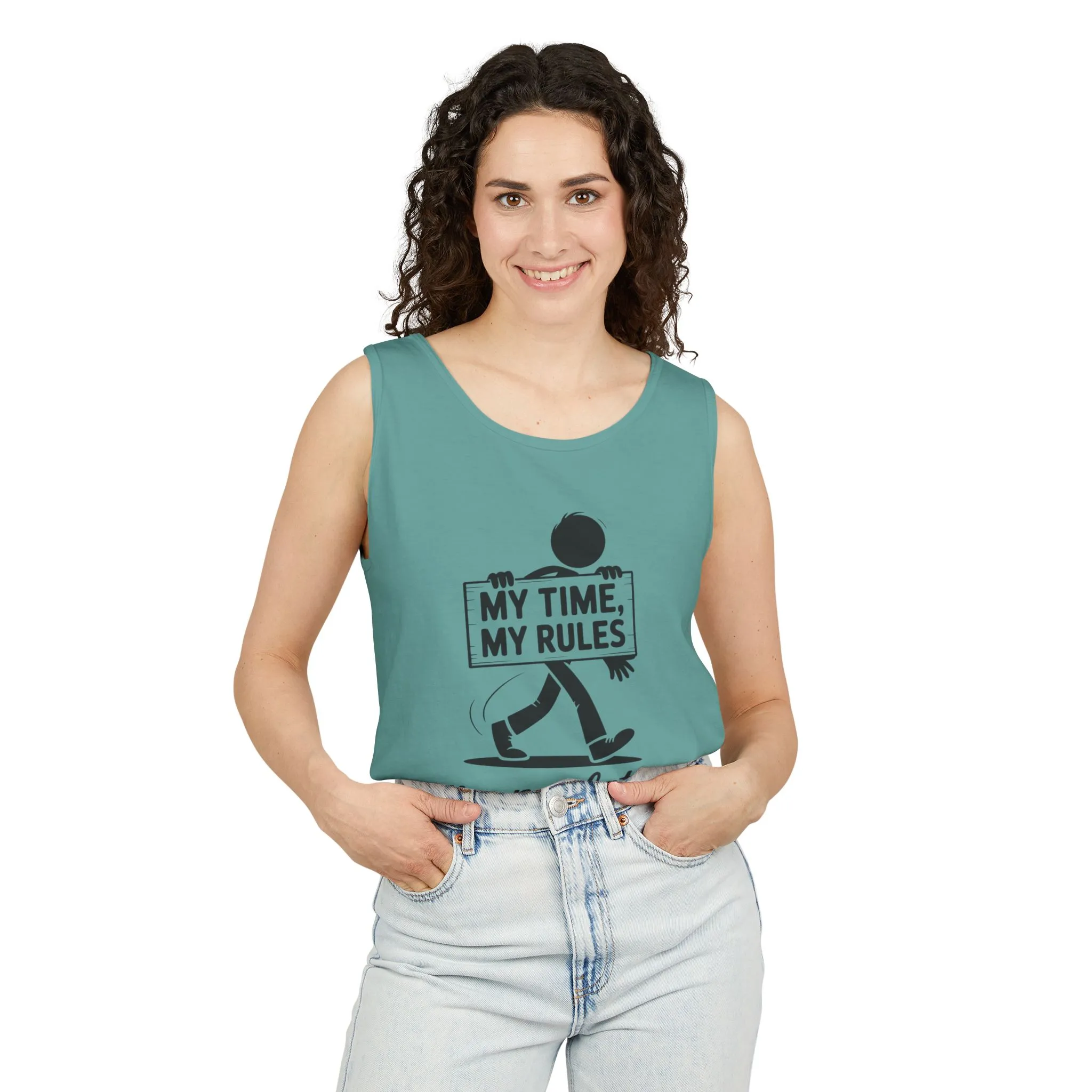 My Time, My Rules Tank Top, Fun Casual Wear for Any Occasion, Relaxed Vibe, Time Management Humor, Self love t shirt - Image 14