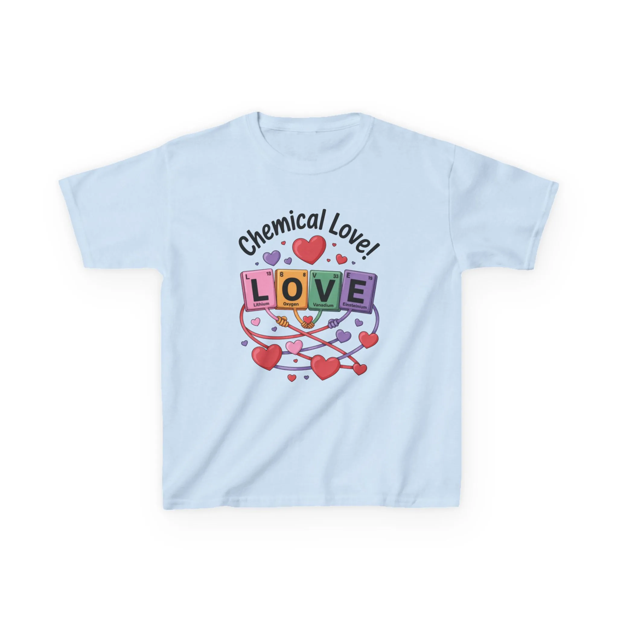Kids Love Chemistry Girl Tee, Cute Gift for Science Lovers, Valentines Day, Fun Classroom Wear, Adorable Kids Shirt, Colorful Kids Apparel - Image 13