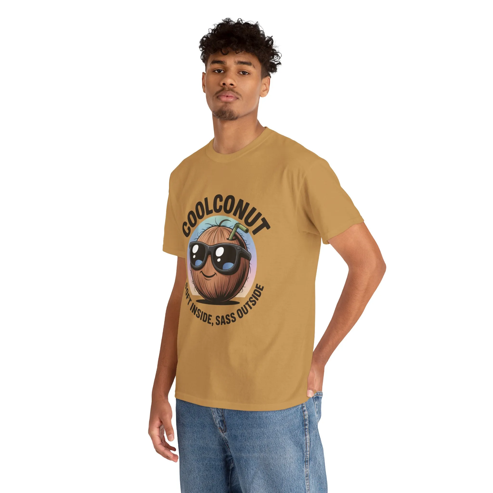 Coolconut Graphic Men's Tee, Soft Inside Sass Outside, Men's T-Shirt for Beach Lovers, Men's Fun Gift, Summer Vibes, Humor Apparel - Image 11