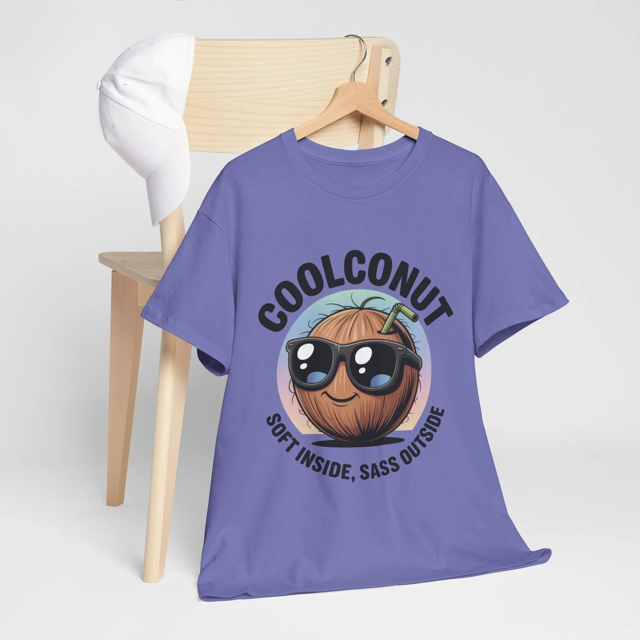 Coolconut Women's Heavy Cotton Tee, Fun Casual Shirt, Gift for Coconut Lovers, Summer Vibes Tee, Soft Inside Sass Outside Shirt - Image 12